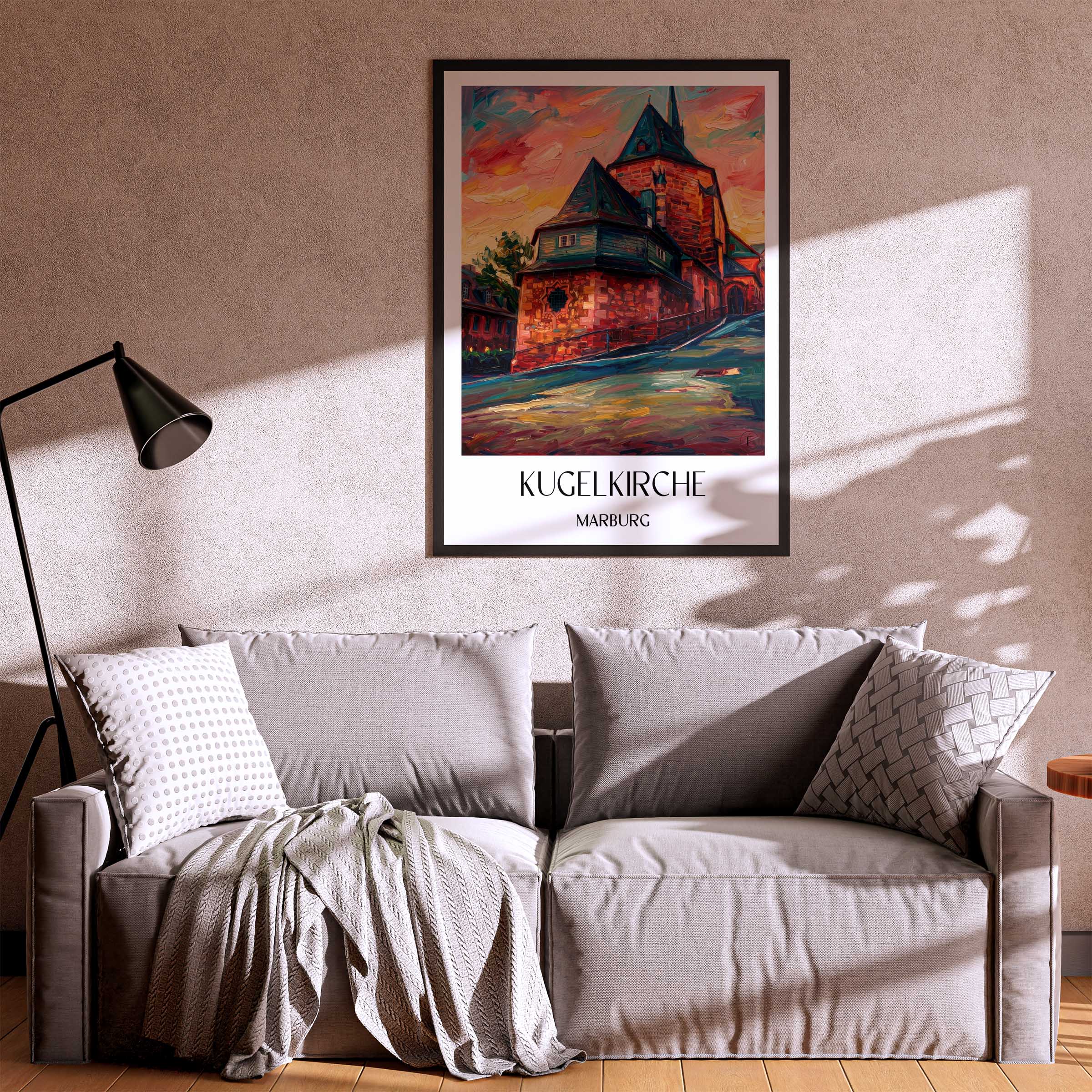 kugelkirche-marburg-deutschland-poster-oil-painting-oelgemaelde