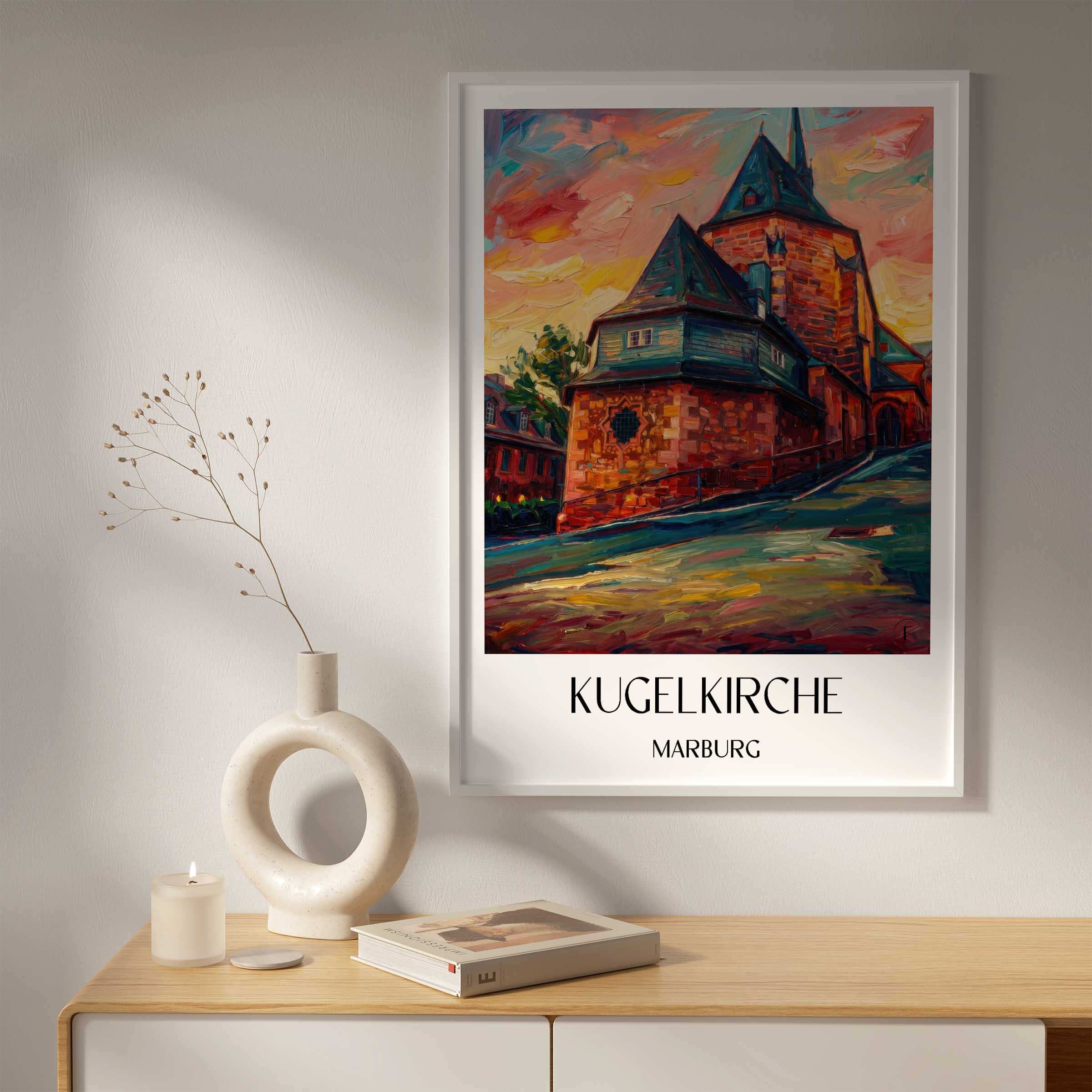 kugelkirche-marburg-deutschland-poster-oil-painting-oelgemaelde