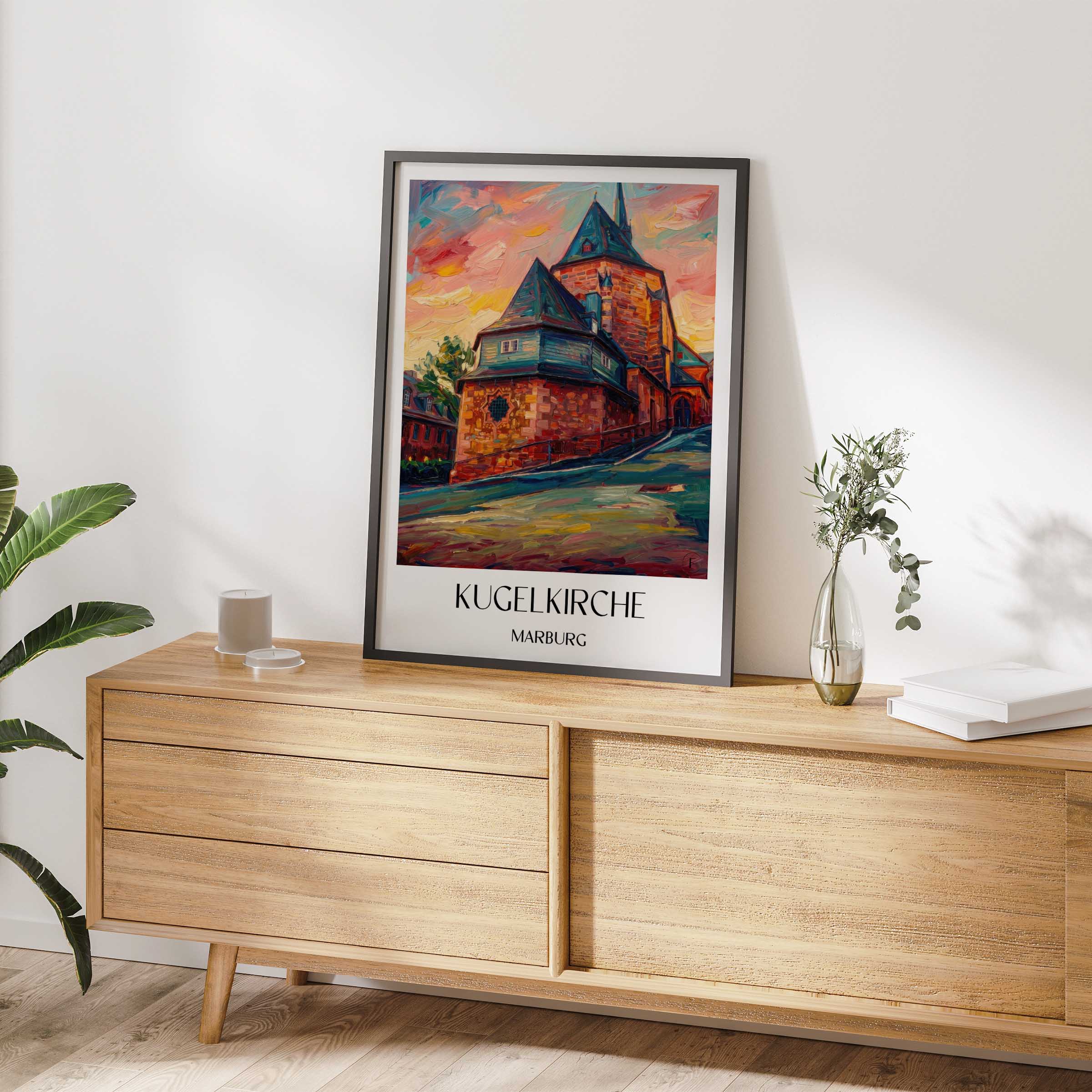 kugelkirche-marburg-deutschland-poster-oil-painting-oelgemaelde