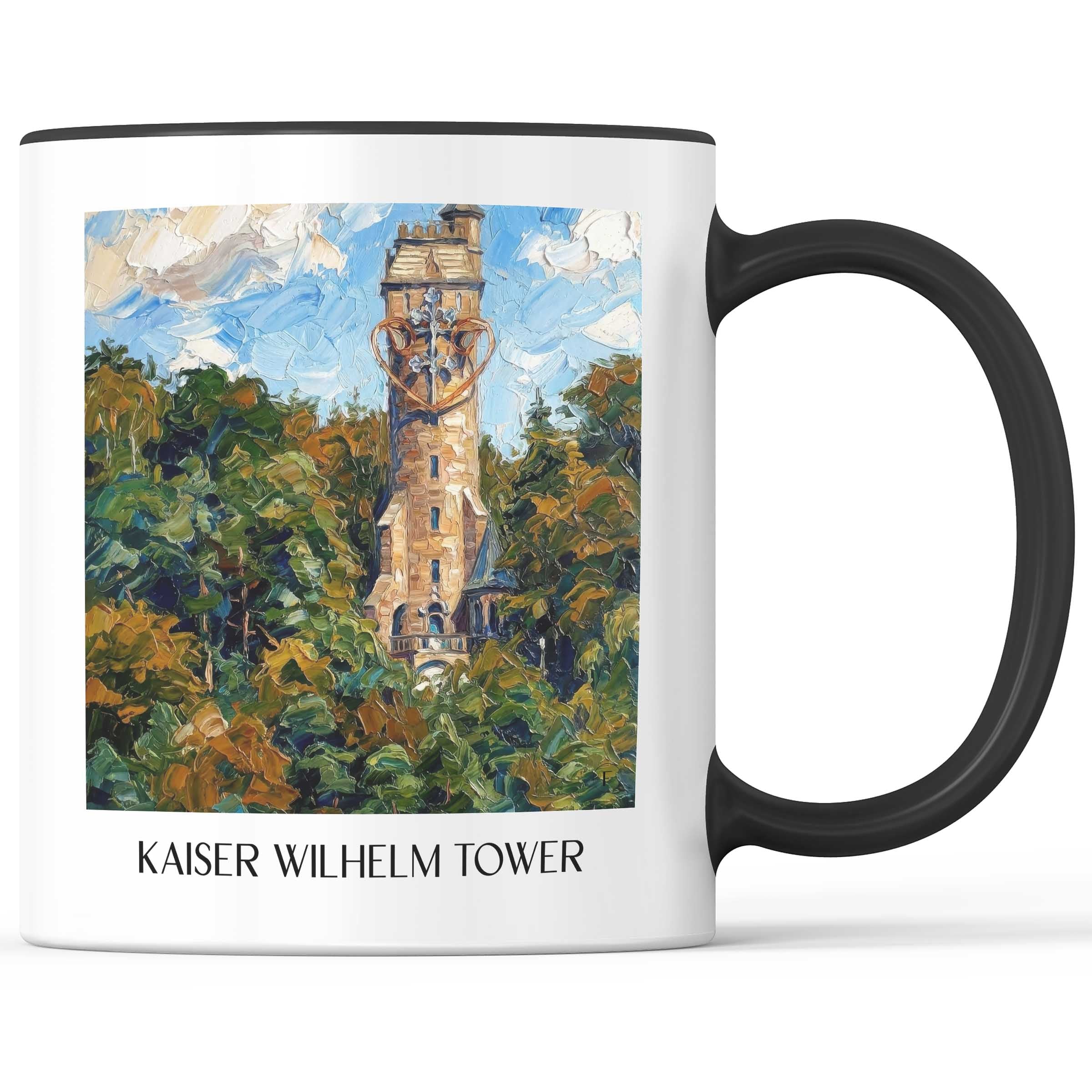 Kaiser-Wilhelm-Turm Kaffeebecher - Marburg - Deutschland Becher - Kaffeetasse im Ölgemälde Stil