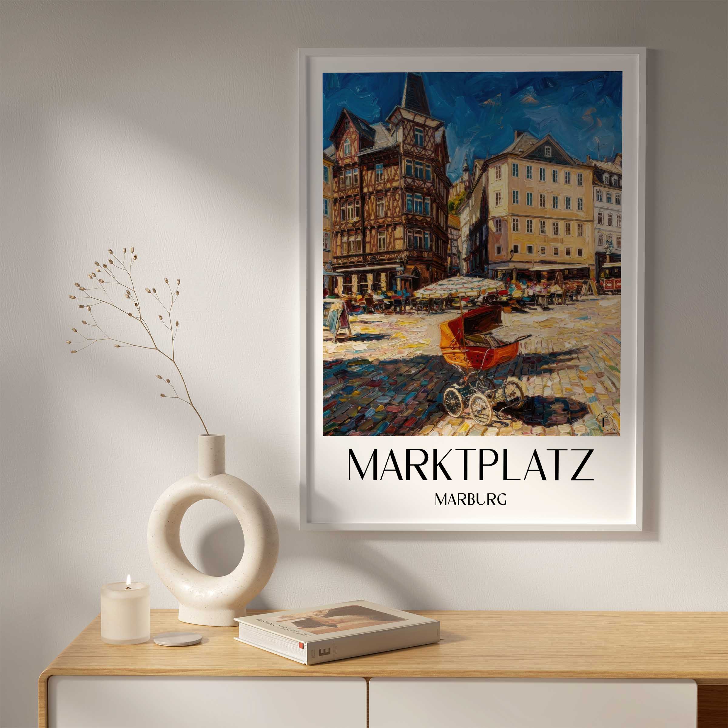 marktplatz-marburg-deutschland-poster-oil-painting-oelgemaelde