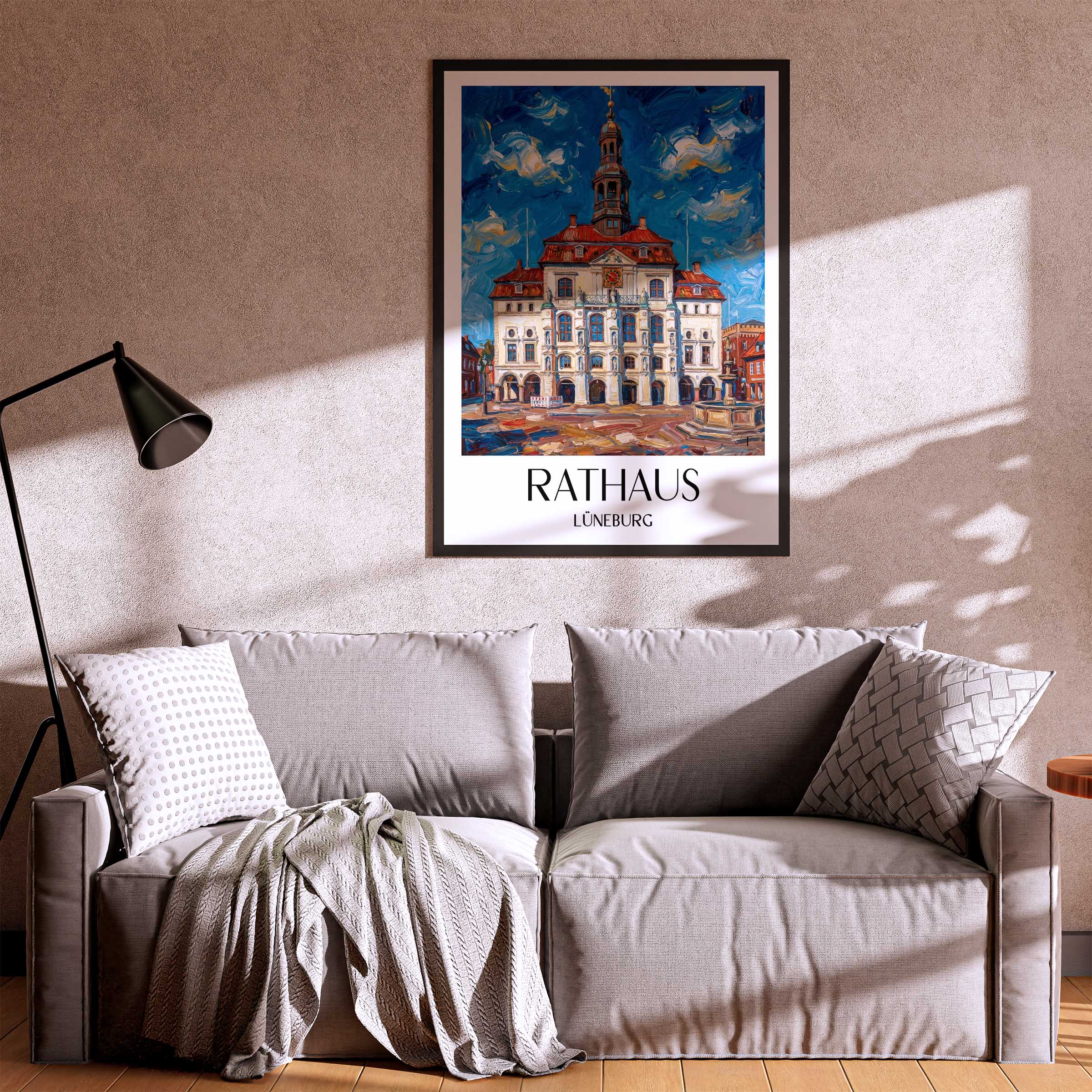 rathaus-lüneburg-deutschland-poster-oil-painting-oelgemaelde