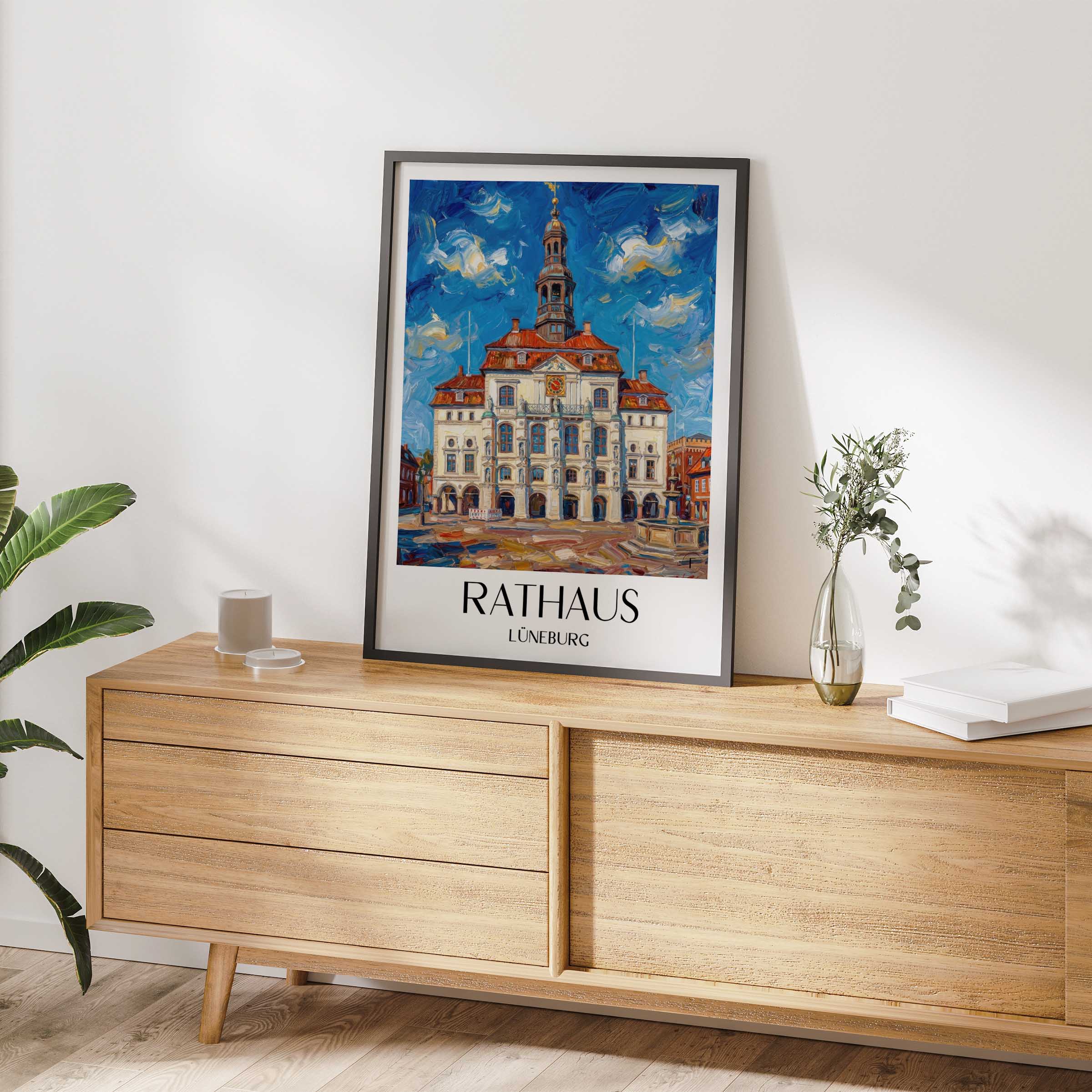 rathaus-lüneburg-deutschland-poster-oil-painting-oelgemaelde