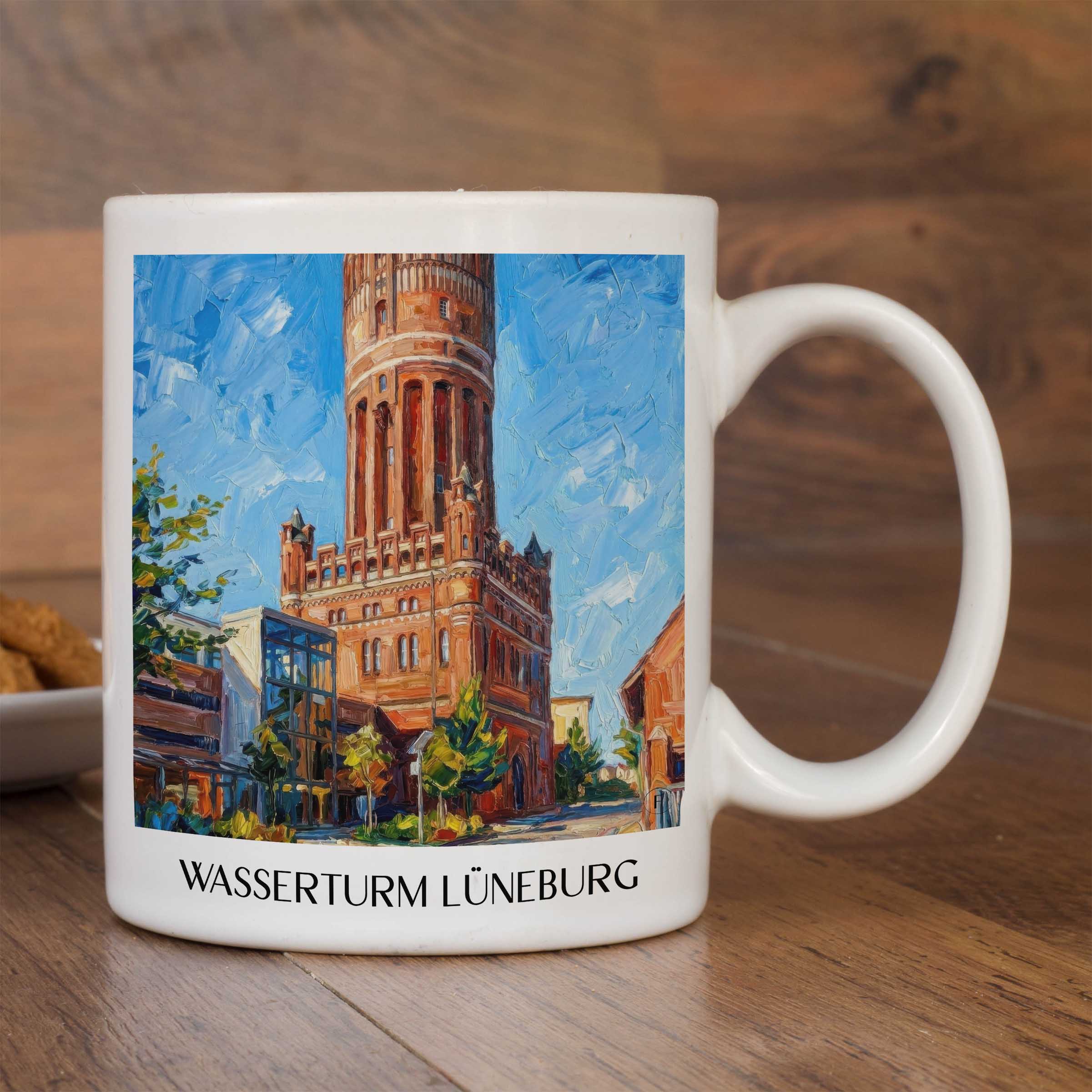 wasserturm-lüneburg-niedersachsen-deutschland-kaffeebecher-oil-painting-oelgemaelde