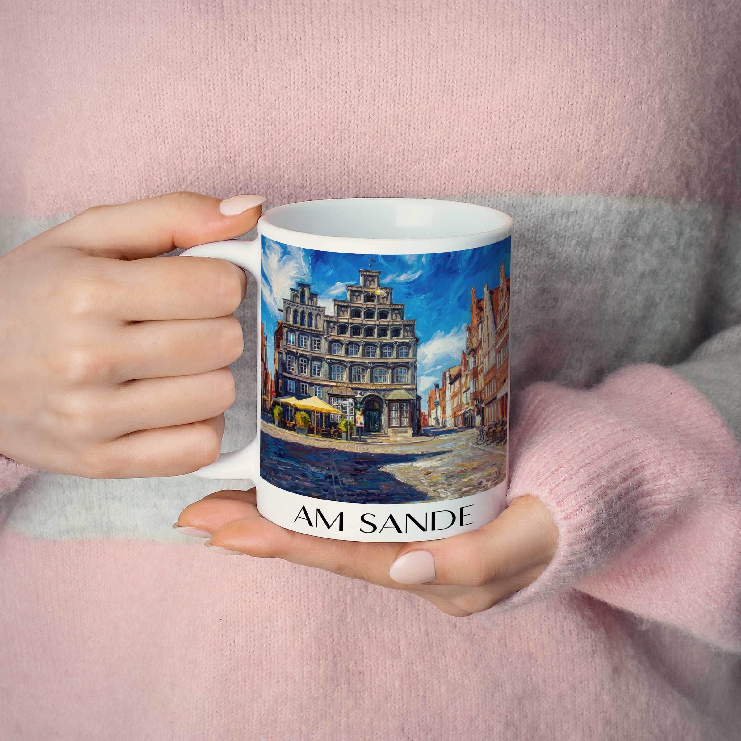 am-sande-lüneburg-deutschland-kaffeebecher-oil-painting-oelgemaelde