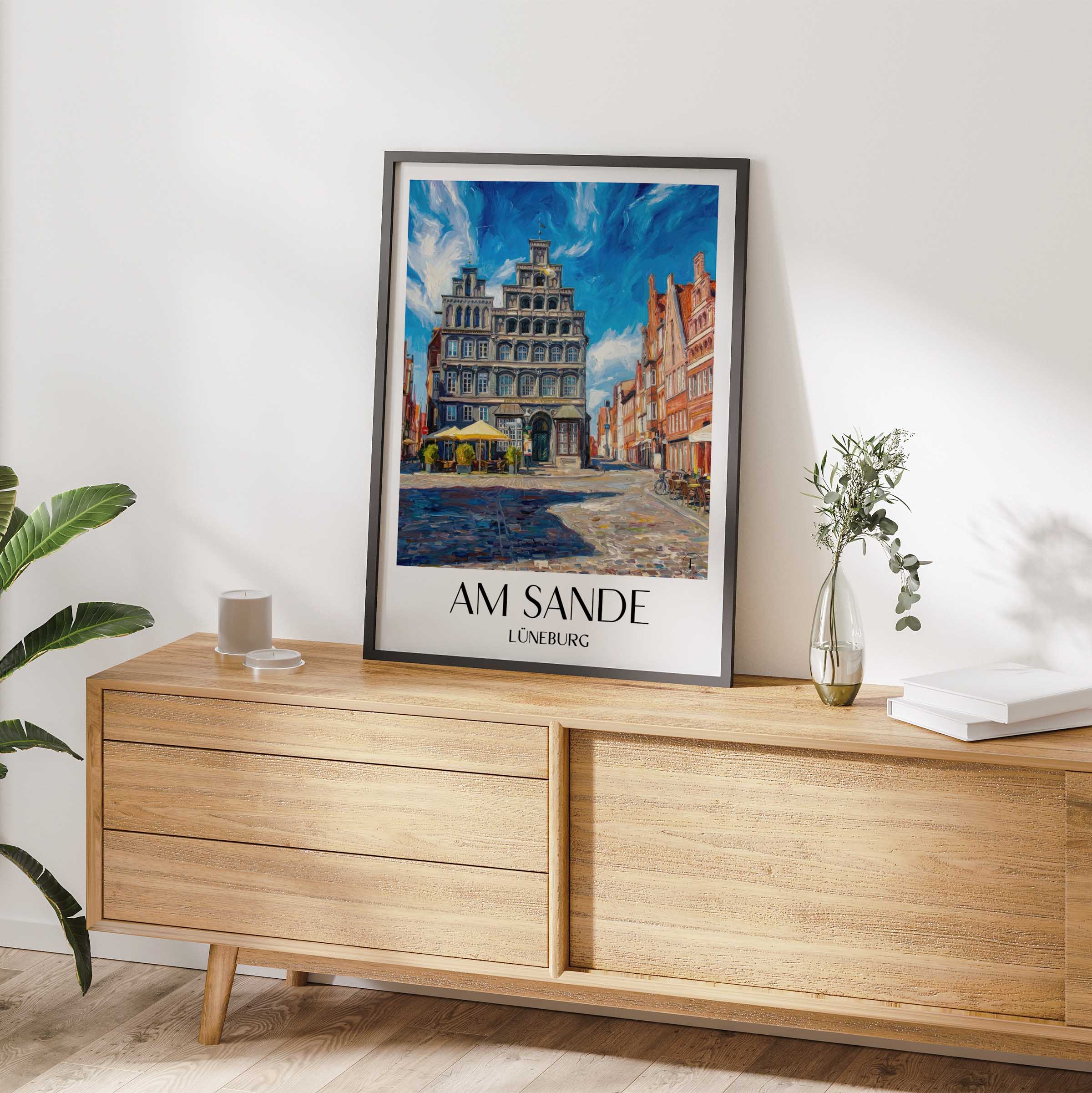 am-sande-lüneburg-deutschland-poster-oil-painting-oelgemaelde