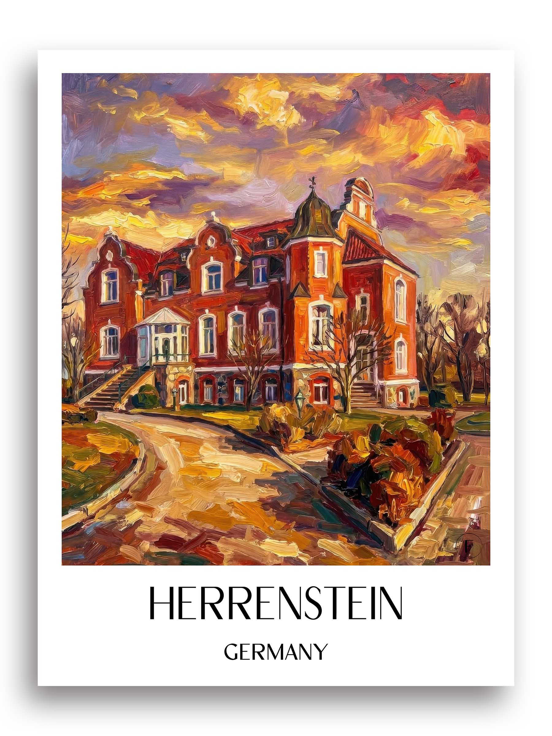 Herrenstein Poster - Brandenburg - Deutschland Kunstdruck - Ölgemälde von A4 bis A1