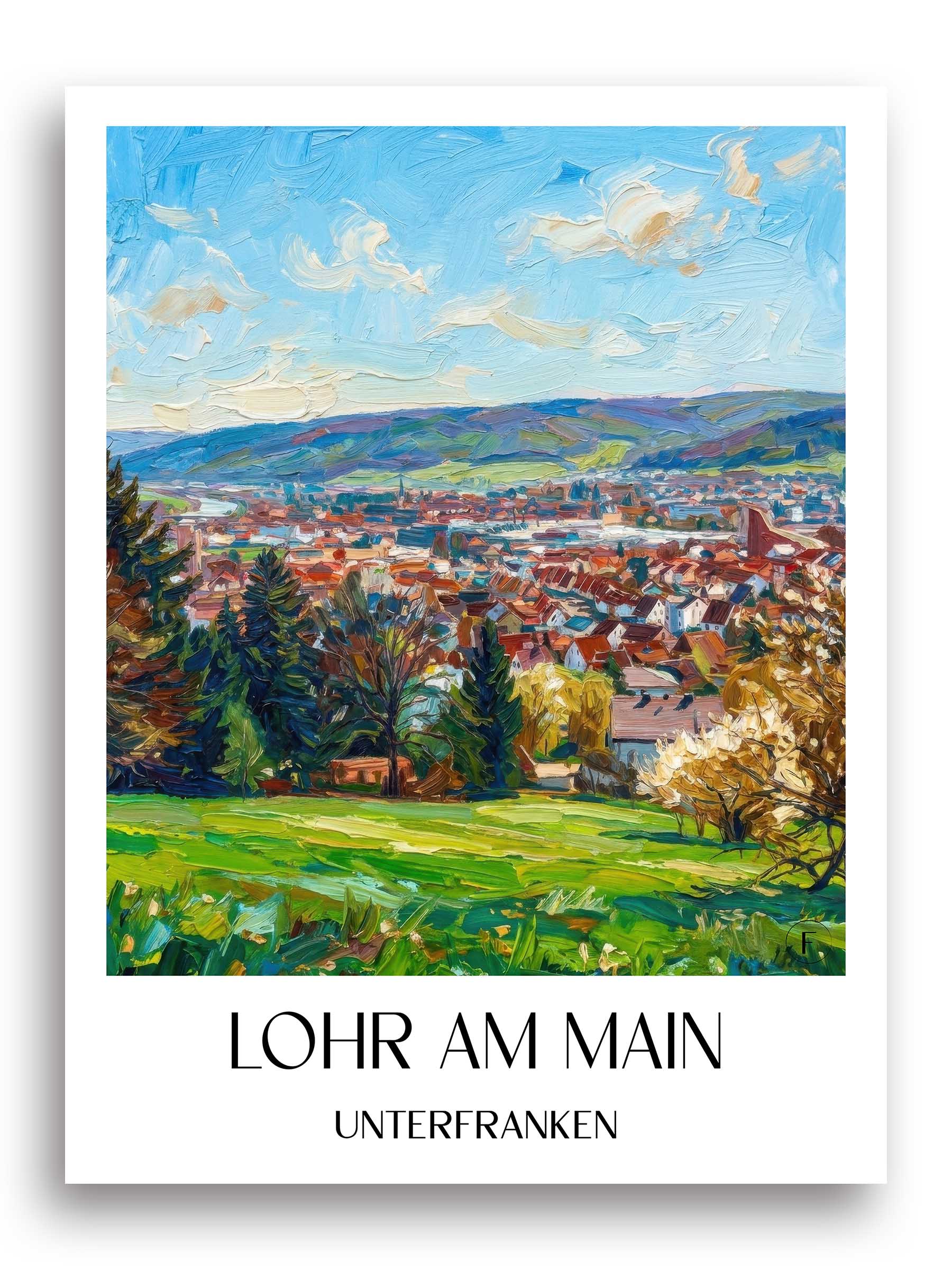 lohr-am-main-unterfranken-deutschland-poster-oil-painting-oelgemaelde