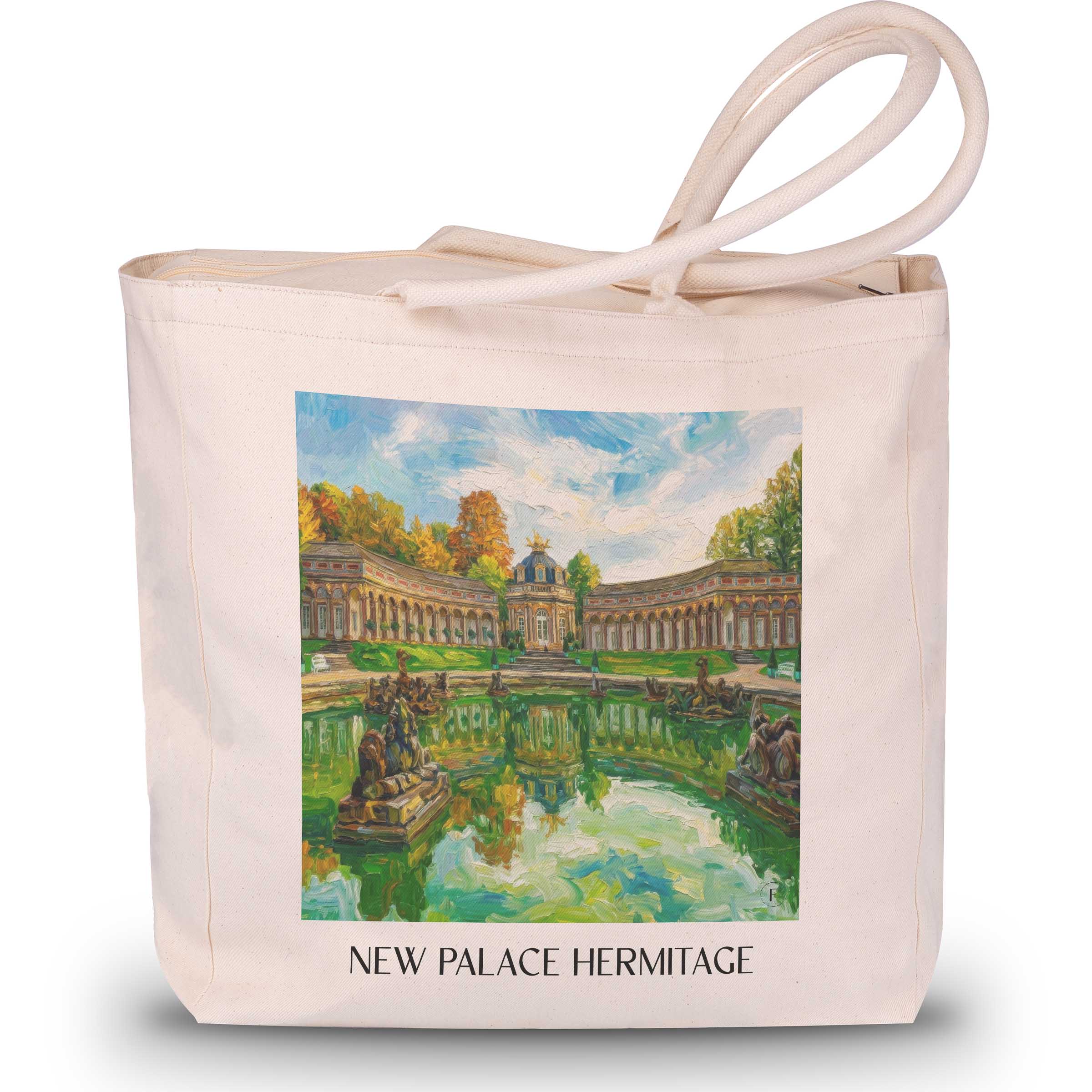 Neues Schloss Eremitage Shopping Tasche - Bayreuth - Deutschland Tote Bag - Einkaufstasche im Ölgemälde Stil