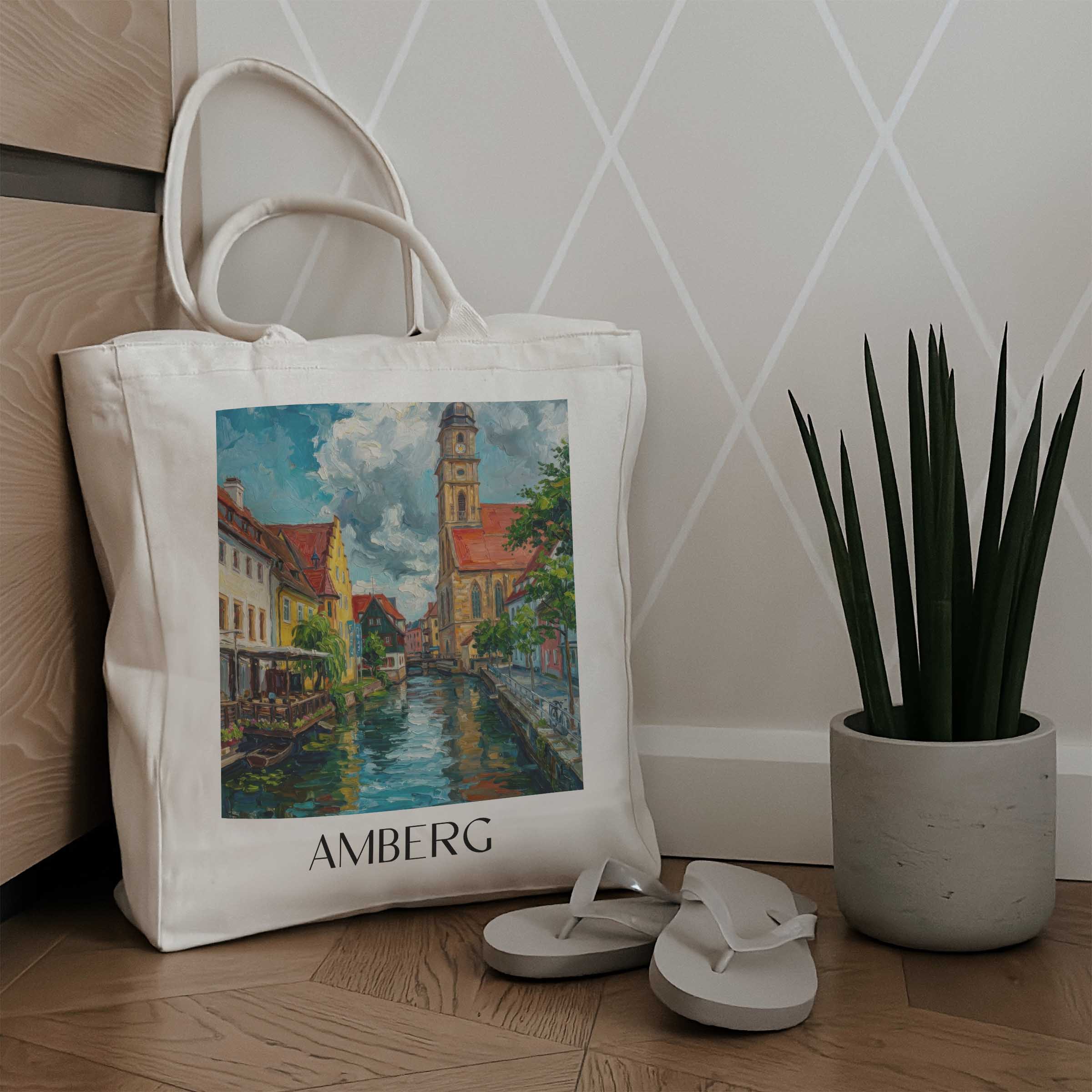 amberg-oberpfalz-deutschland-einkaufstasche-oil-painting-oelgemaelde