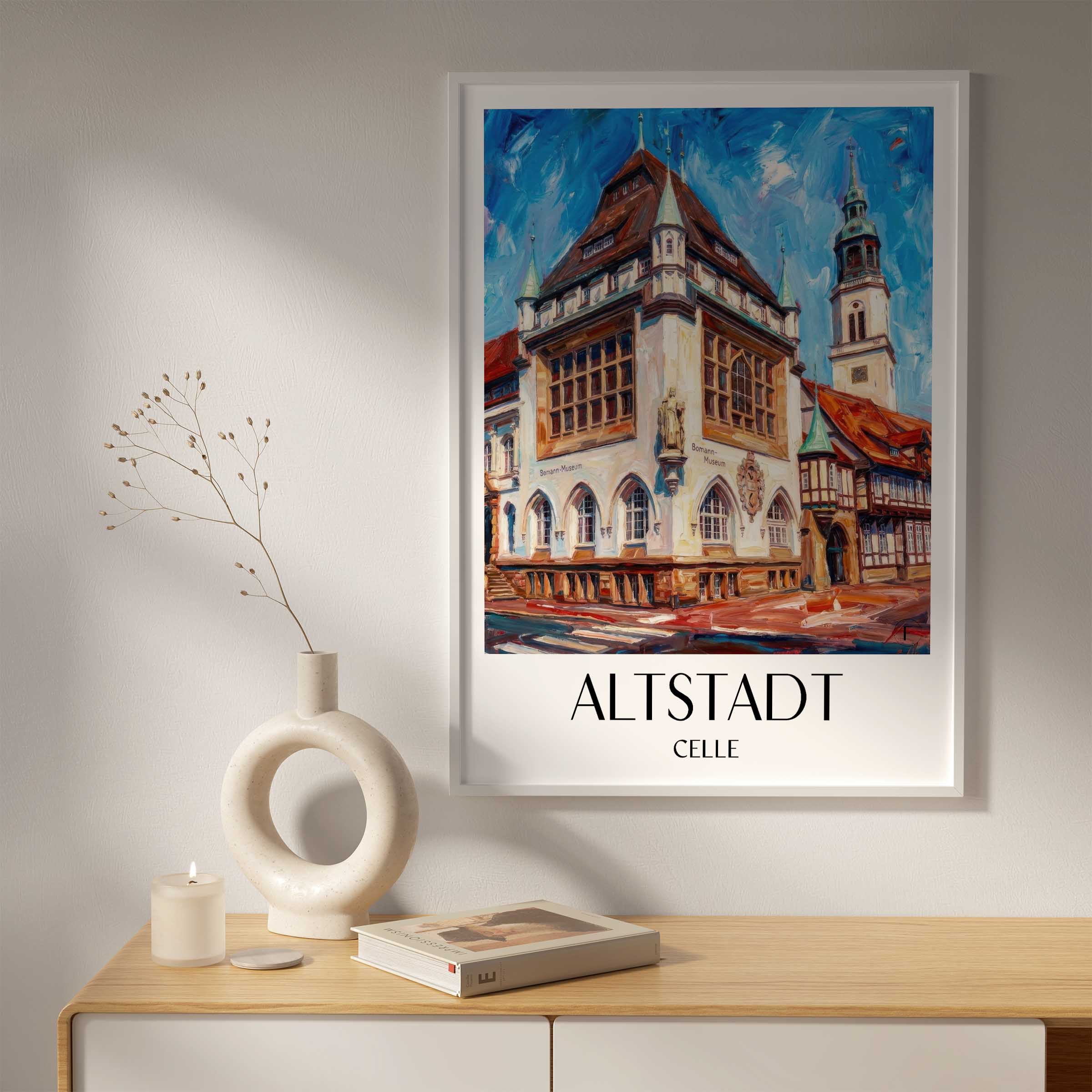 altstadt-celle-deutschland-poster-oil-painting-oelgemaelde