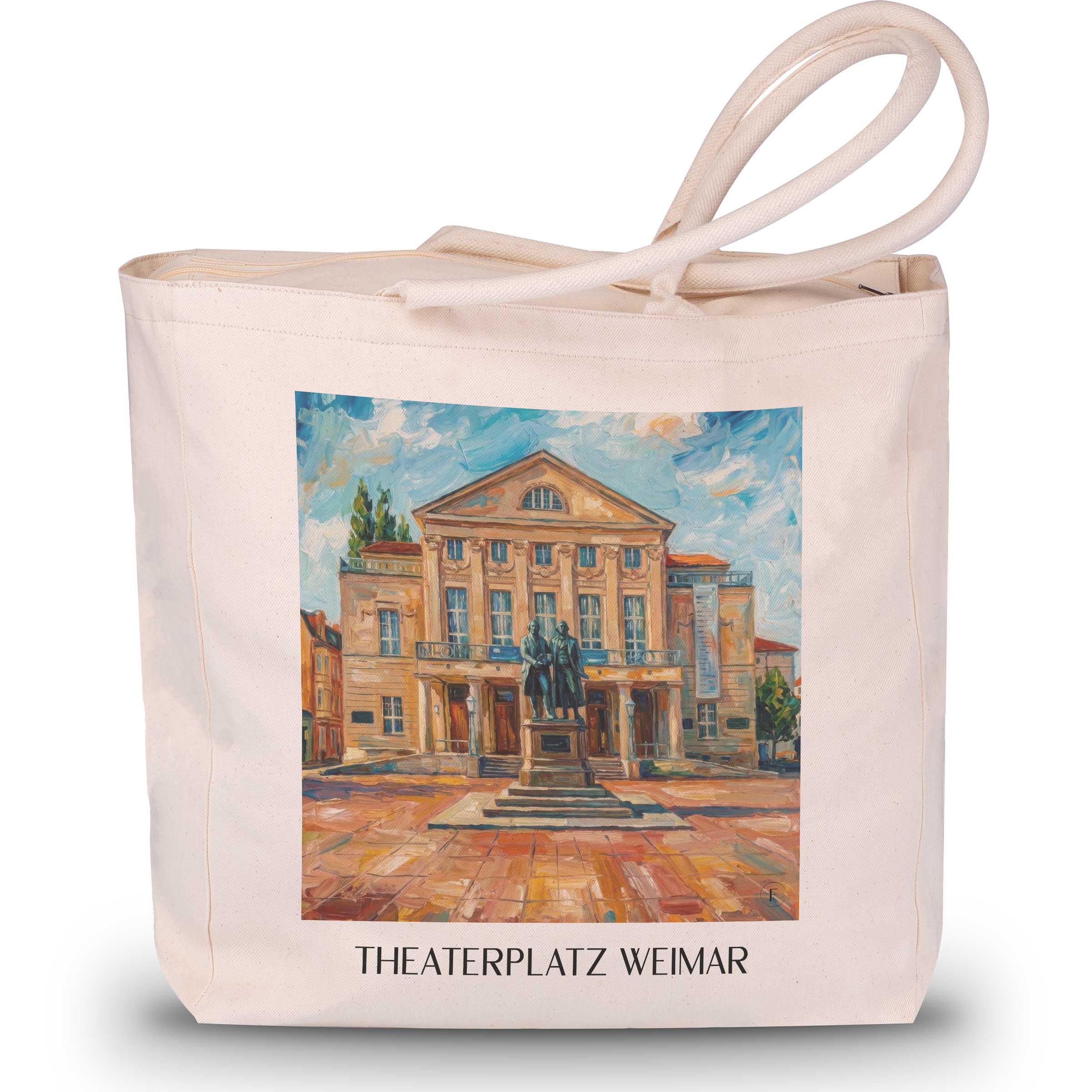 theaterplatz-weimar-deutschland-einkaufstasche-oil-painting-oelgemaelde