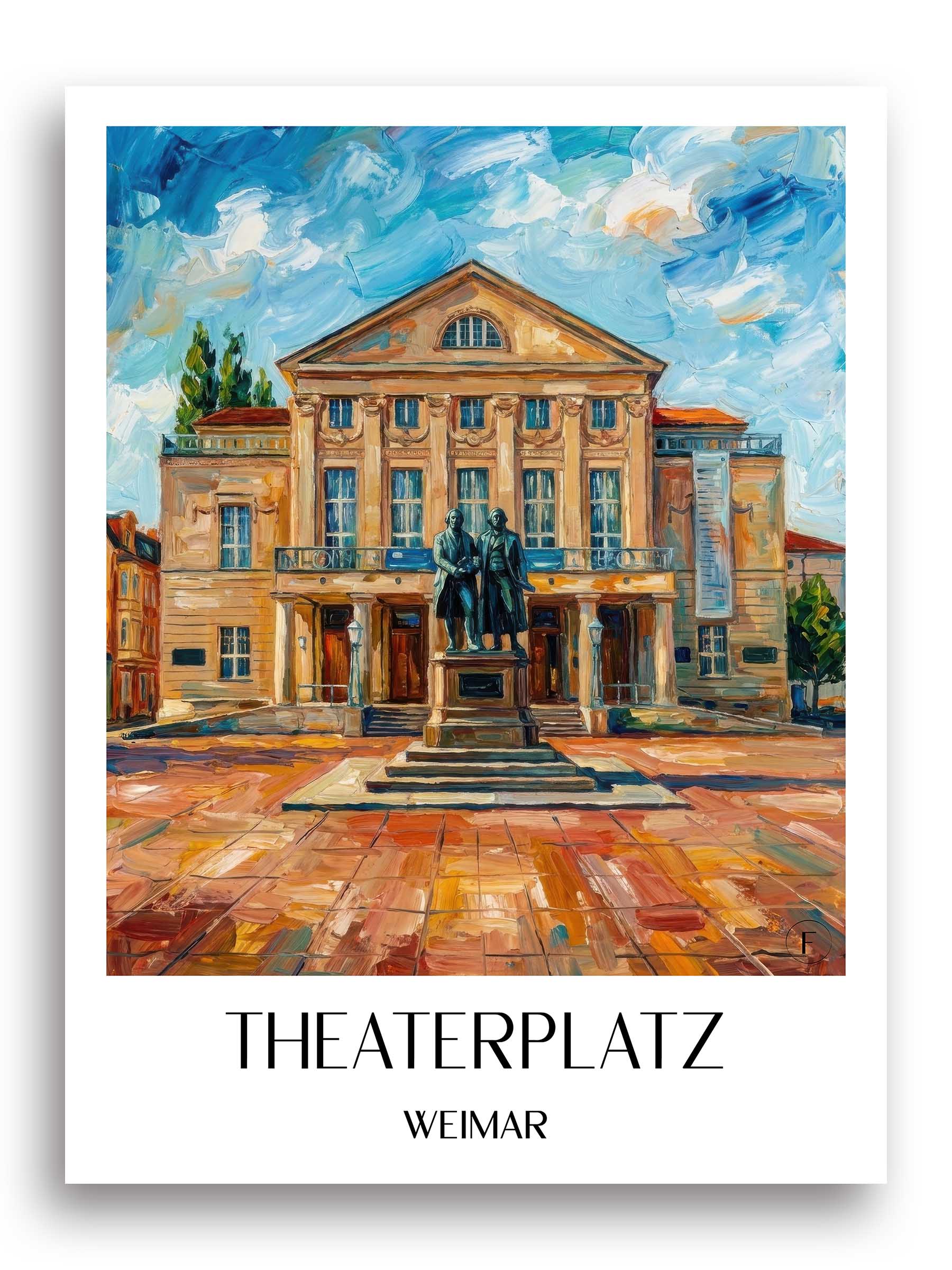 theaterplatz-weimar-deutschland-poster-oil-painting-oelgemaelde