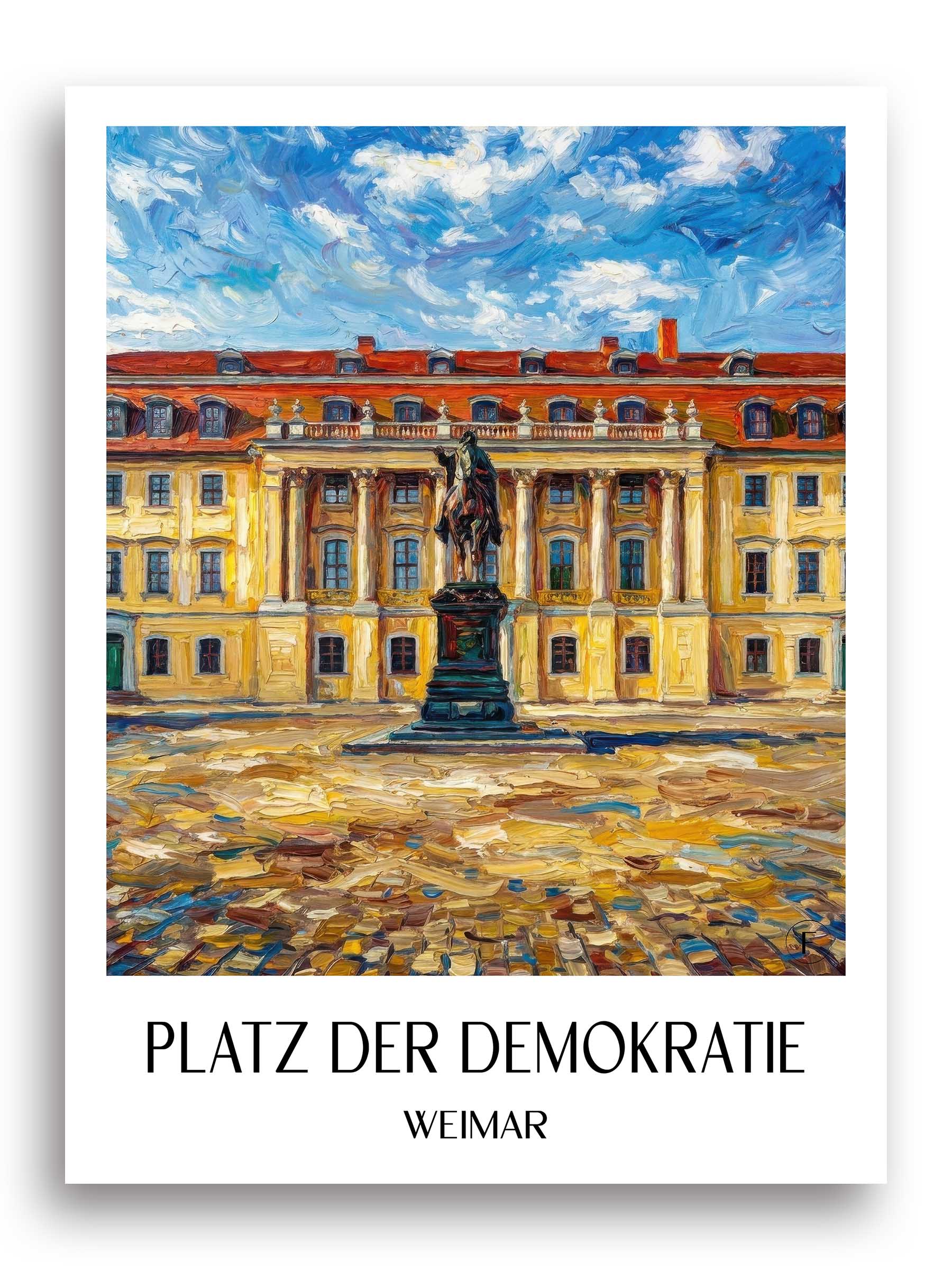platz-der-demokratie-weimar-deutschland-poster-oil-painting-oelgemaelde