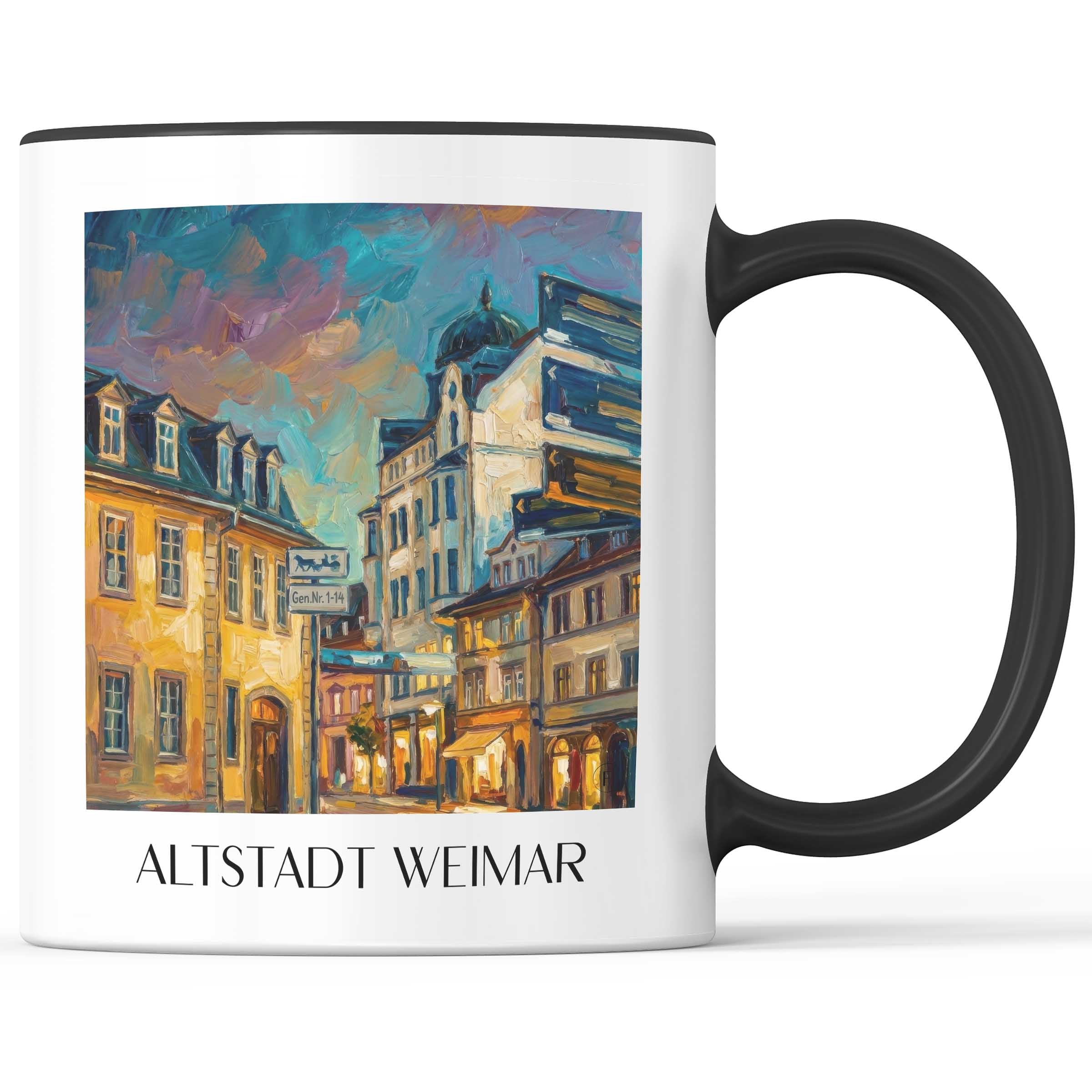 altstadt-weimar-deutschland-kaffeebecher-oil-painting-oelgemaelde