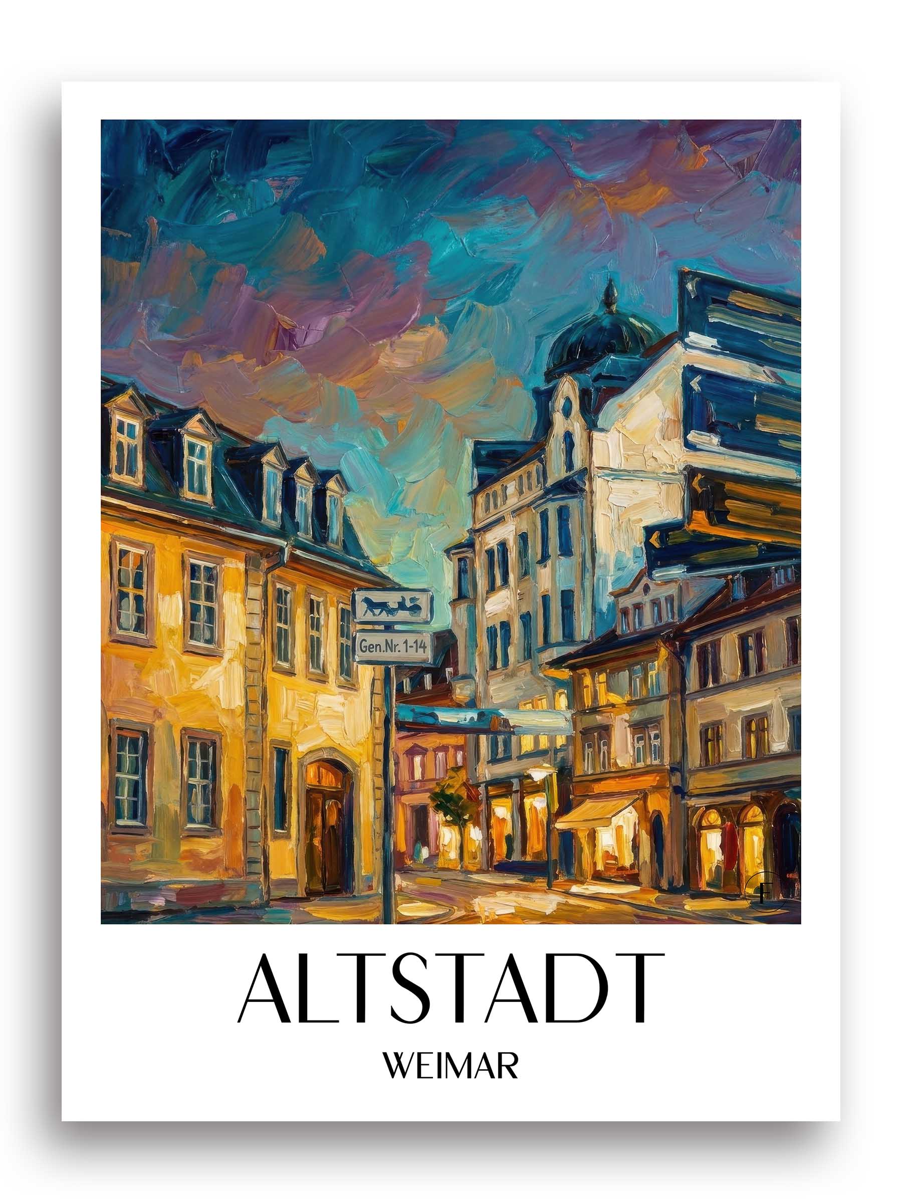 altstadt-weimar-deutschland-poster-oil-painting-oelgemaelde