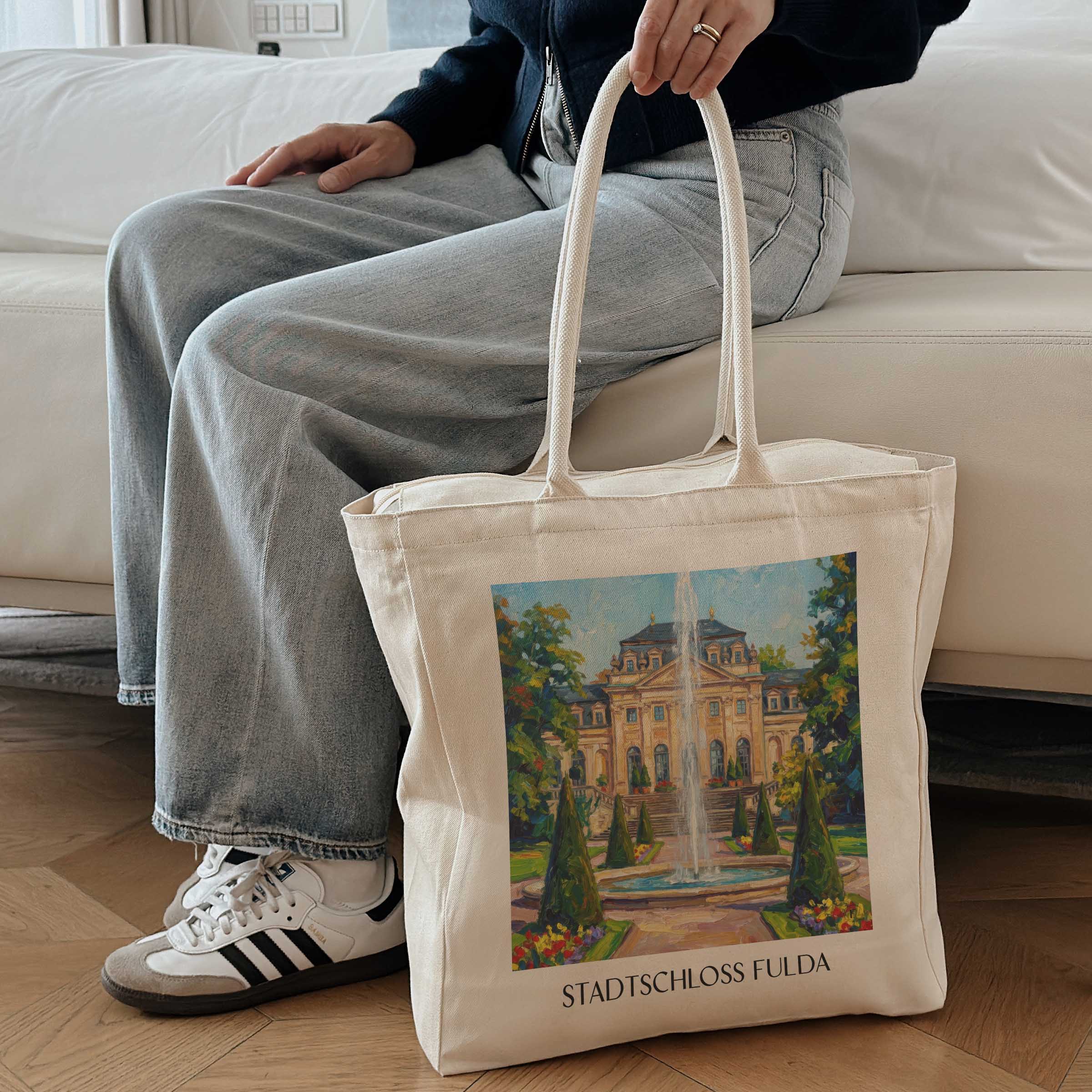 stadtschloss-fulda-hessen-deutschland-einkaufstasche-oil-painting-oelgemaelde