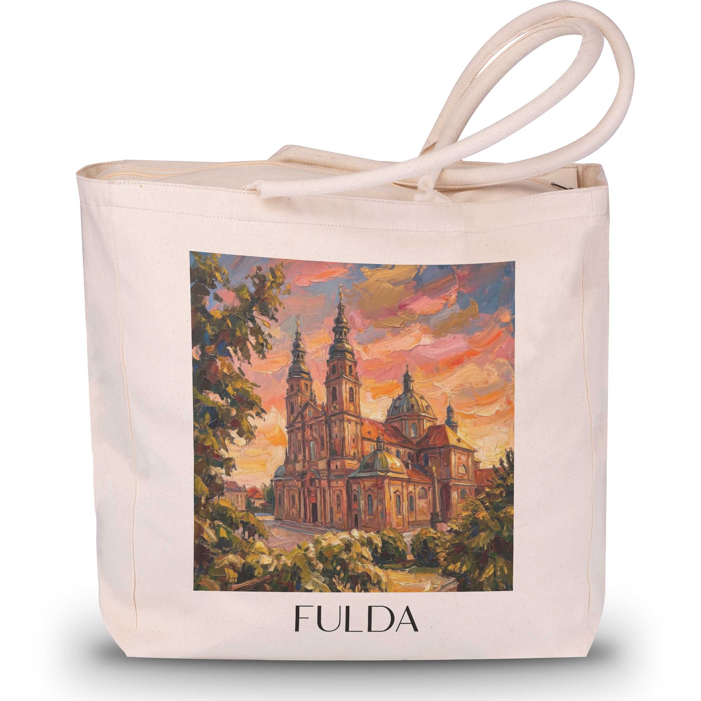 fulda-hessen-deutschland-einkaufstasche-oil-painting-oelgemaelde