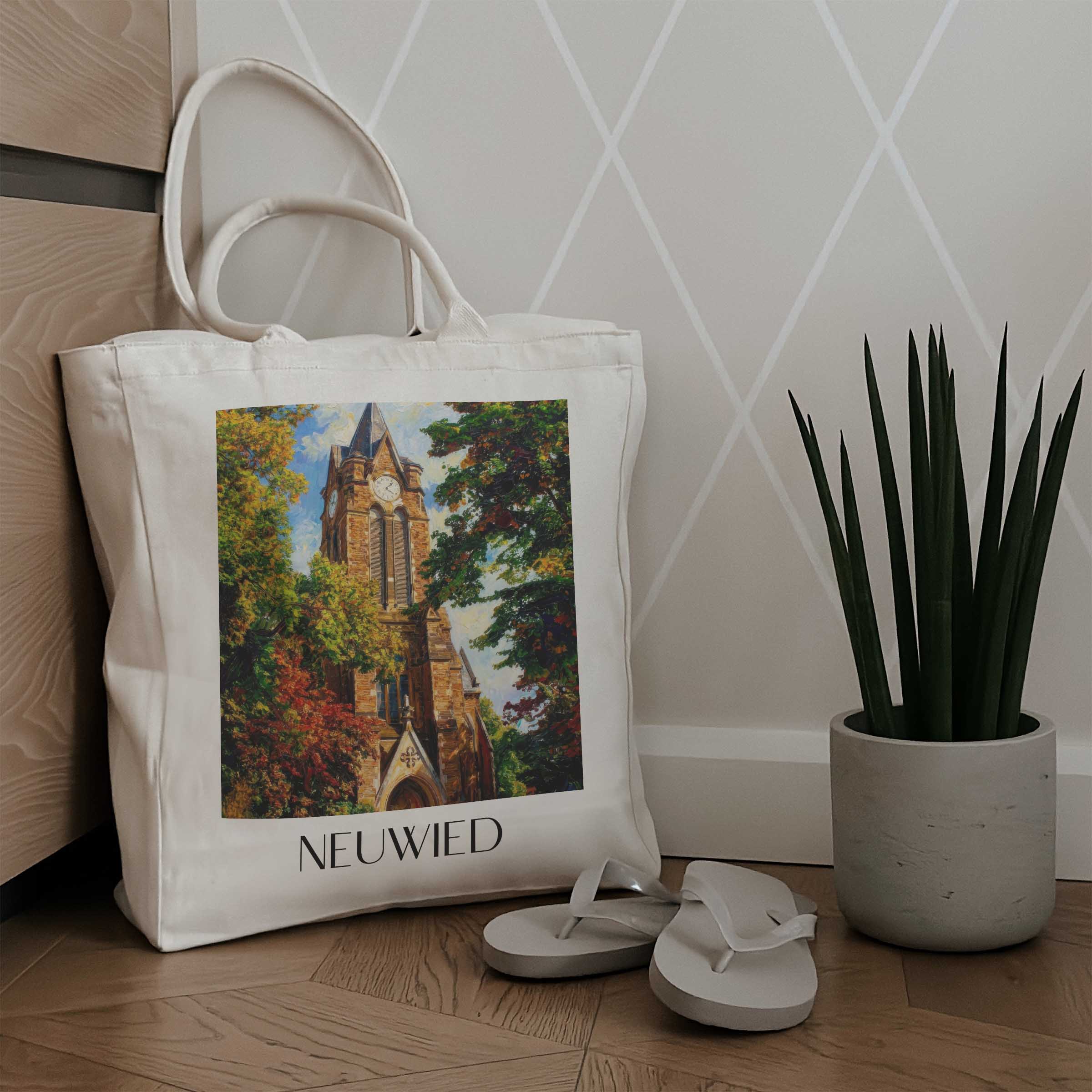 neuwied-mittelrhein-deutschland-einkaufstasche-oil-painting-oelgemaelde