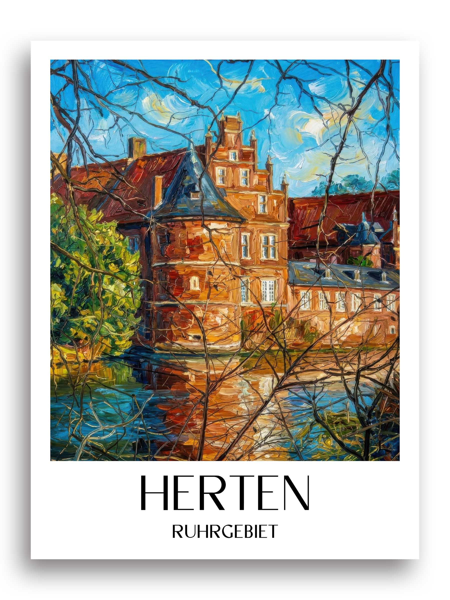 herten-ruhrgebiet-deutschland-poster-oil-painting-oelgemaelde