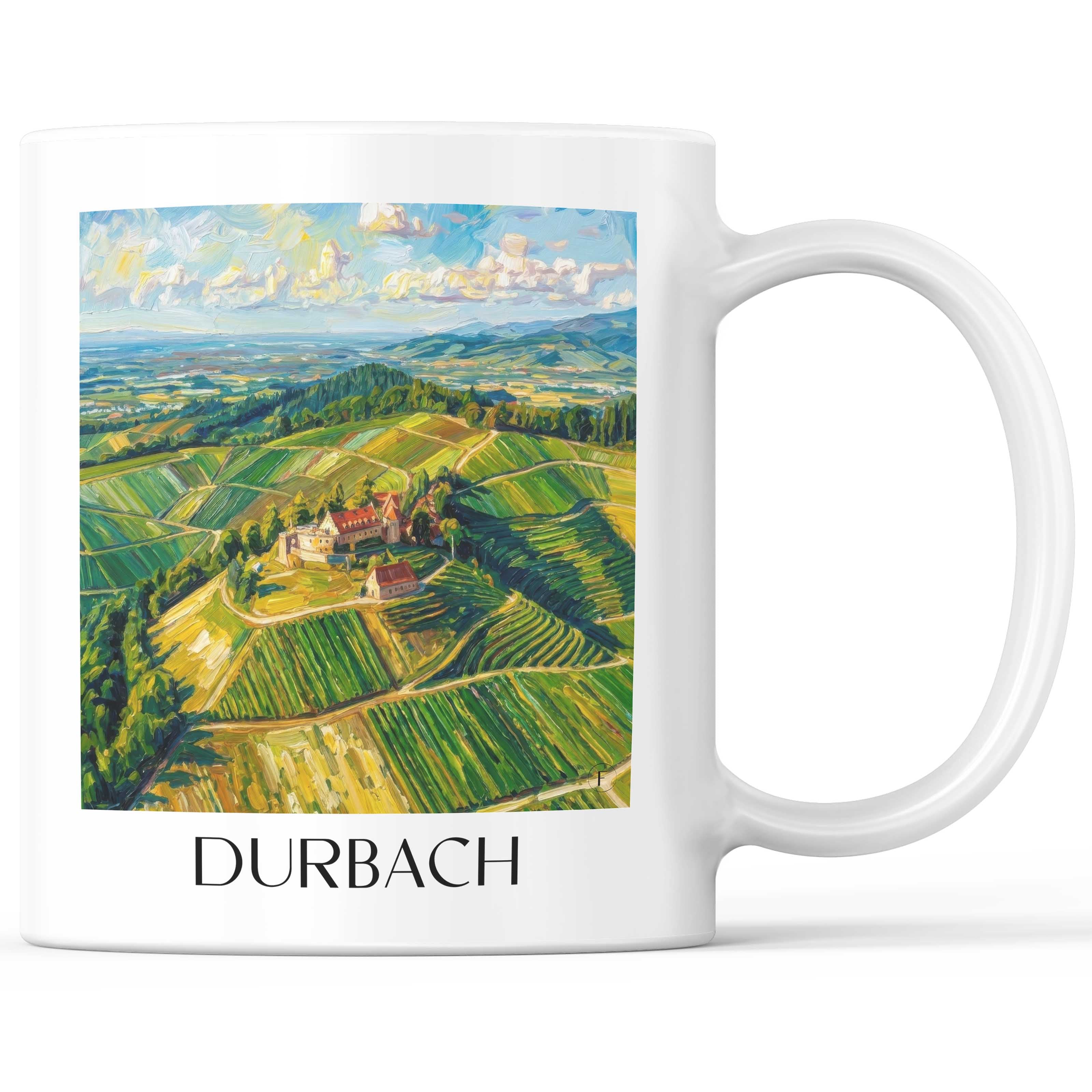 Durbach Kaffeebecher - Baden-Württemberg - Deutschland Becher - Kaffeetasse im Ölgemälde Stil