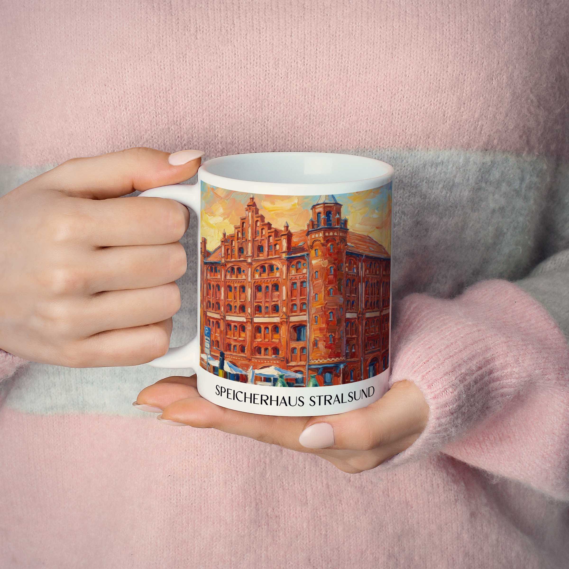 speicherhaus-stralsund-deutschland-kaffeebecher-oil-painting-oelgemaelde