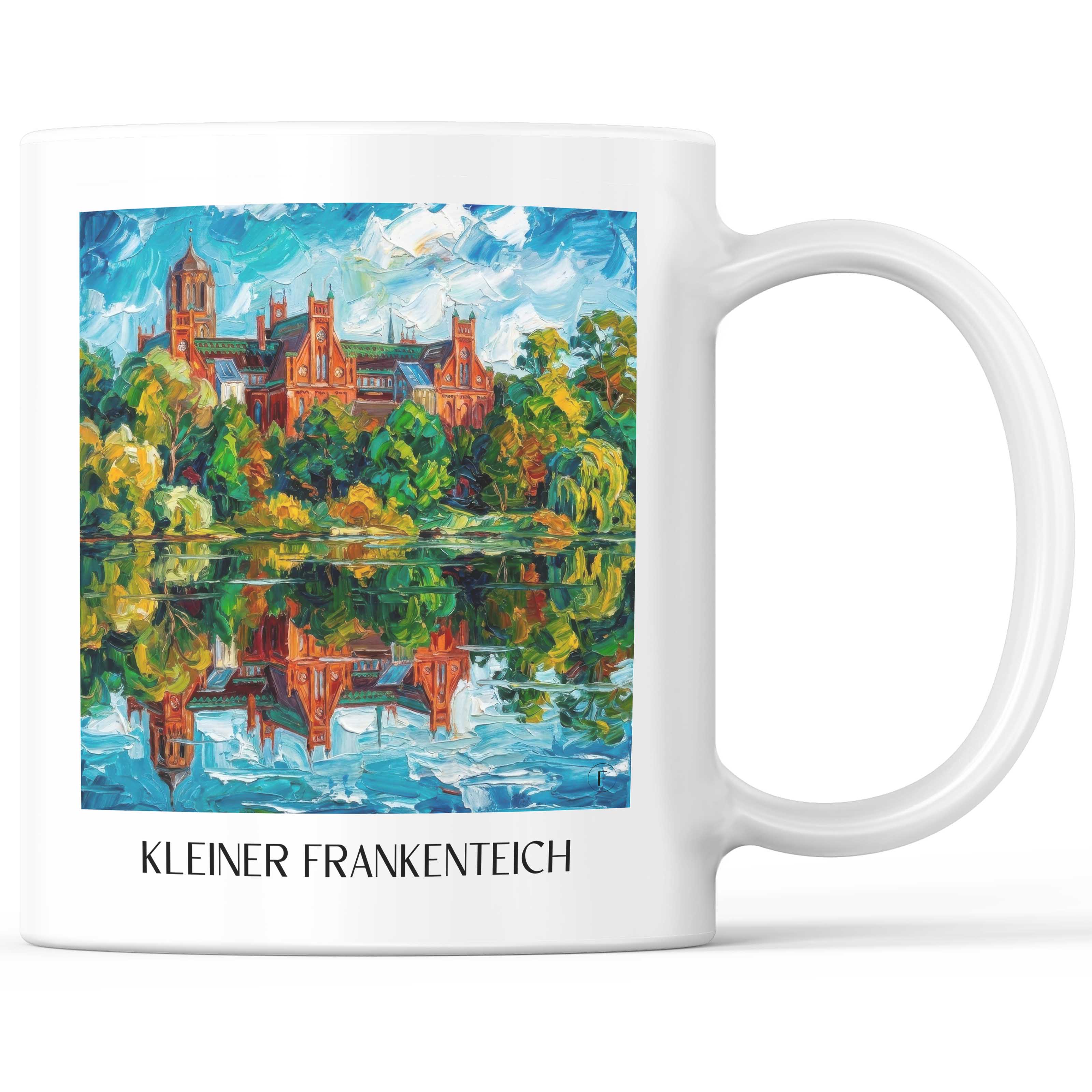 Kleiner Frankenteich Kaffeebecher - Stralsund - Deutschland Becher - Kaffeetasse im Ölgemälde Stil