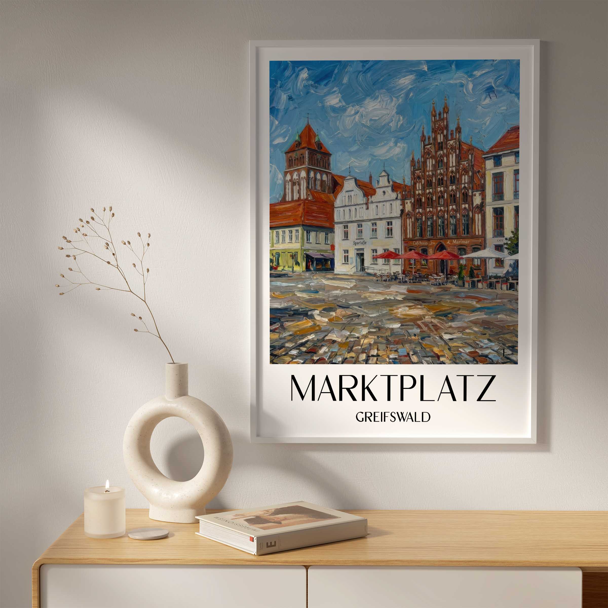 marktplatz-greifswald-deutschland-poster-oil-painting-oelgemaelde