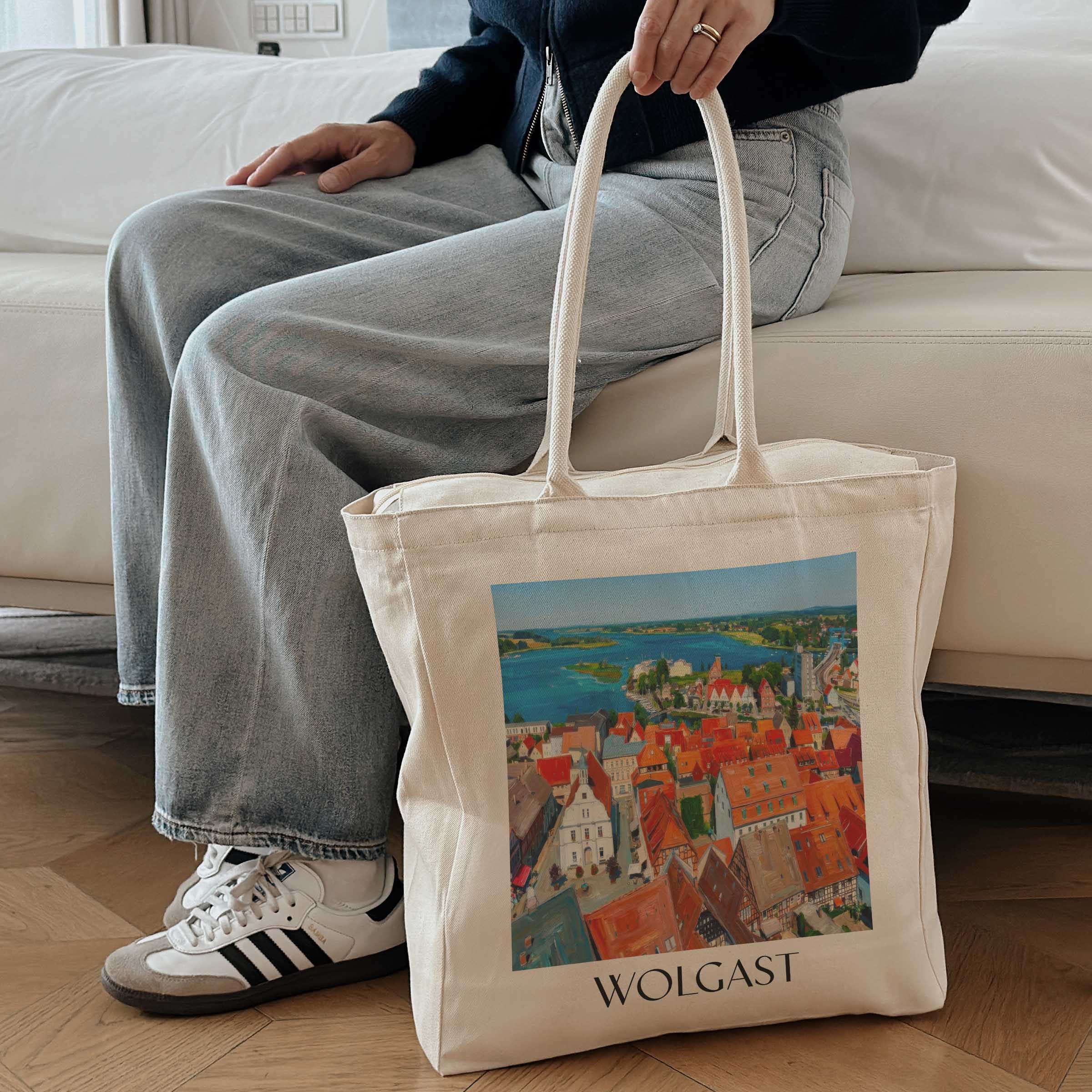 wolgast-mecklenburg-vorpommern-deutschland-einkaufstasche-oil-painting-oelgemaelde