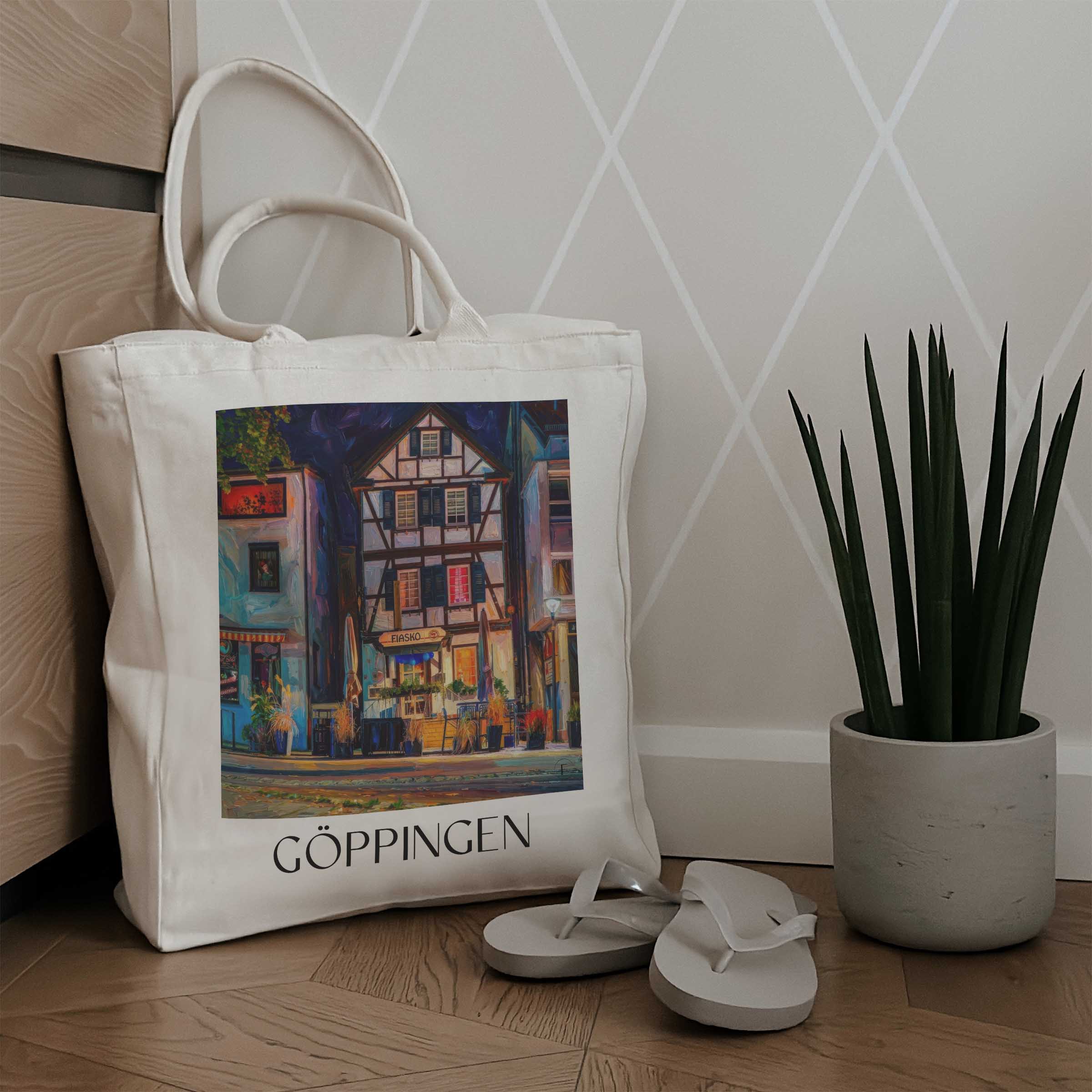 göppingen-württemberg-deutschland-einkaufstasche-oil-painting-oelgemaelde