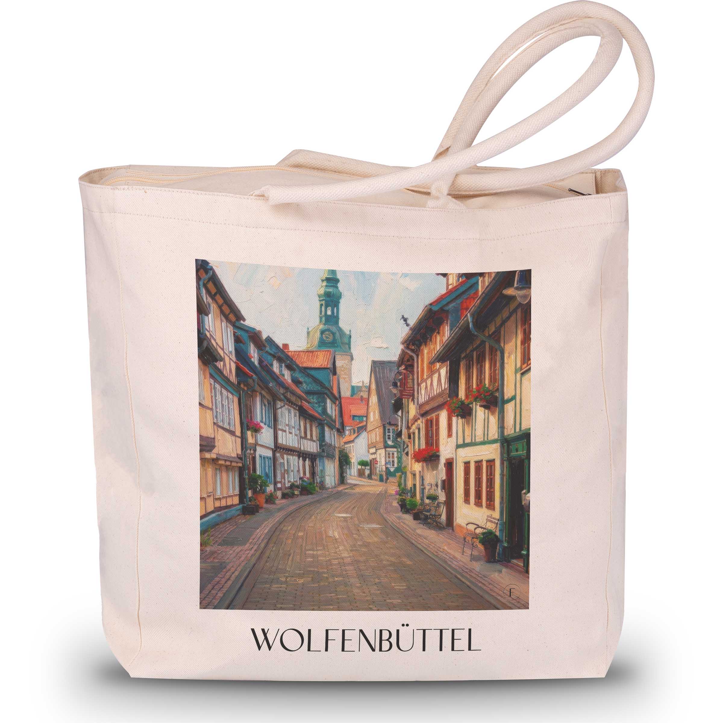 Wolfenbüttel Shopping Tasche - Niedersachsen - Deutschland Tote Bag - Einkaufstasche im Ölgemälde Stil