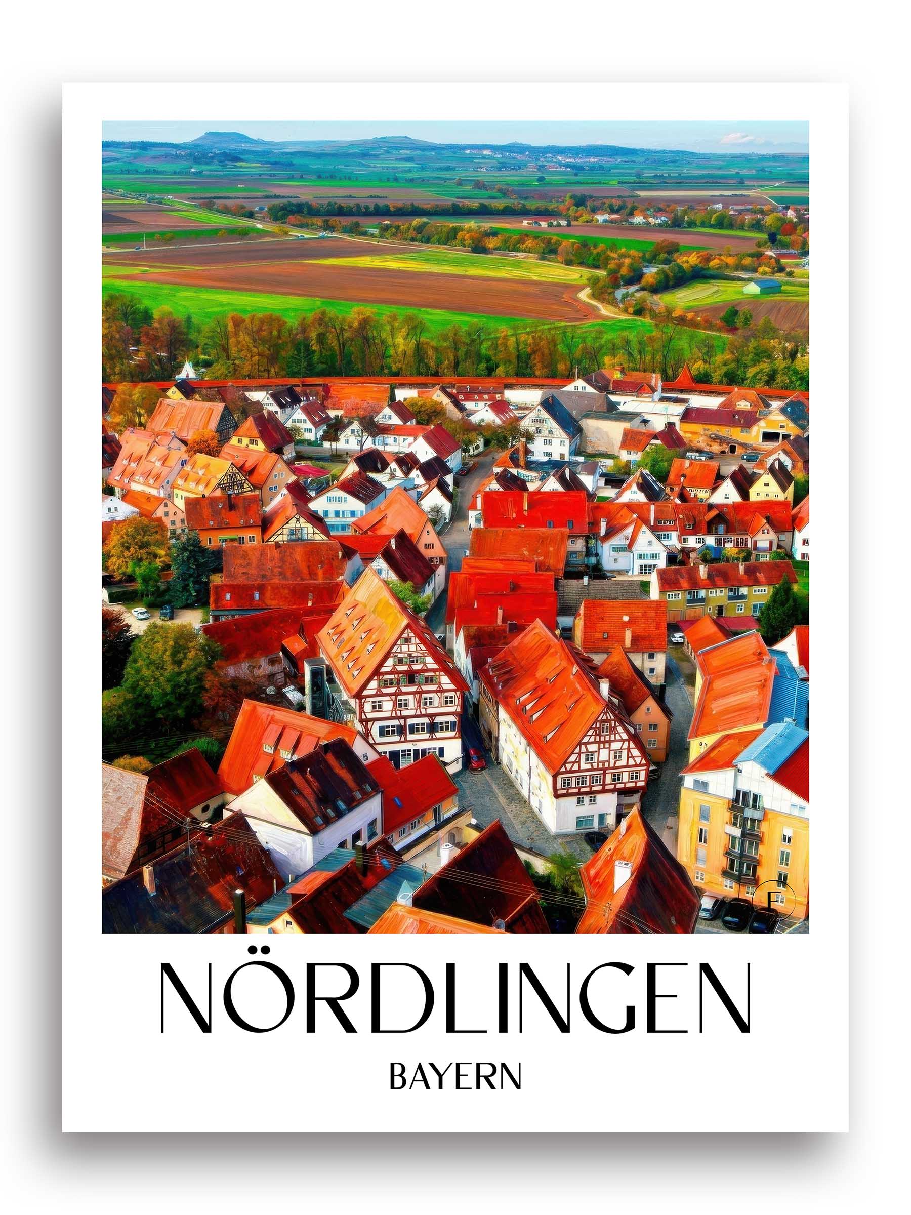nördlingen-bayern-deutschland-poster-oil-painting-oelgemaelde