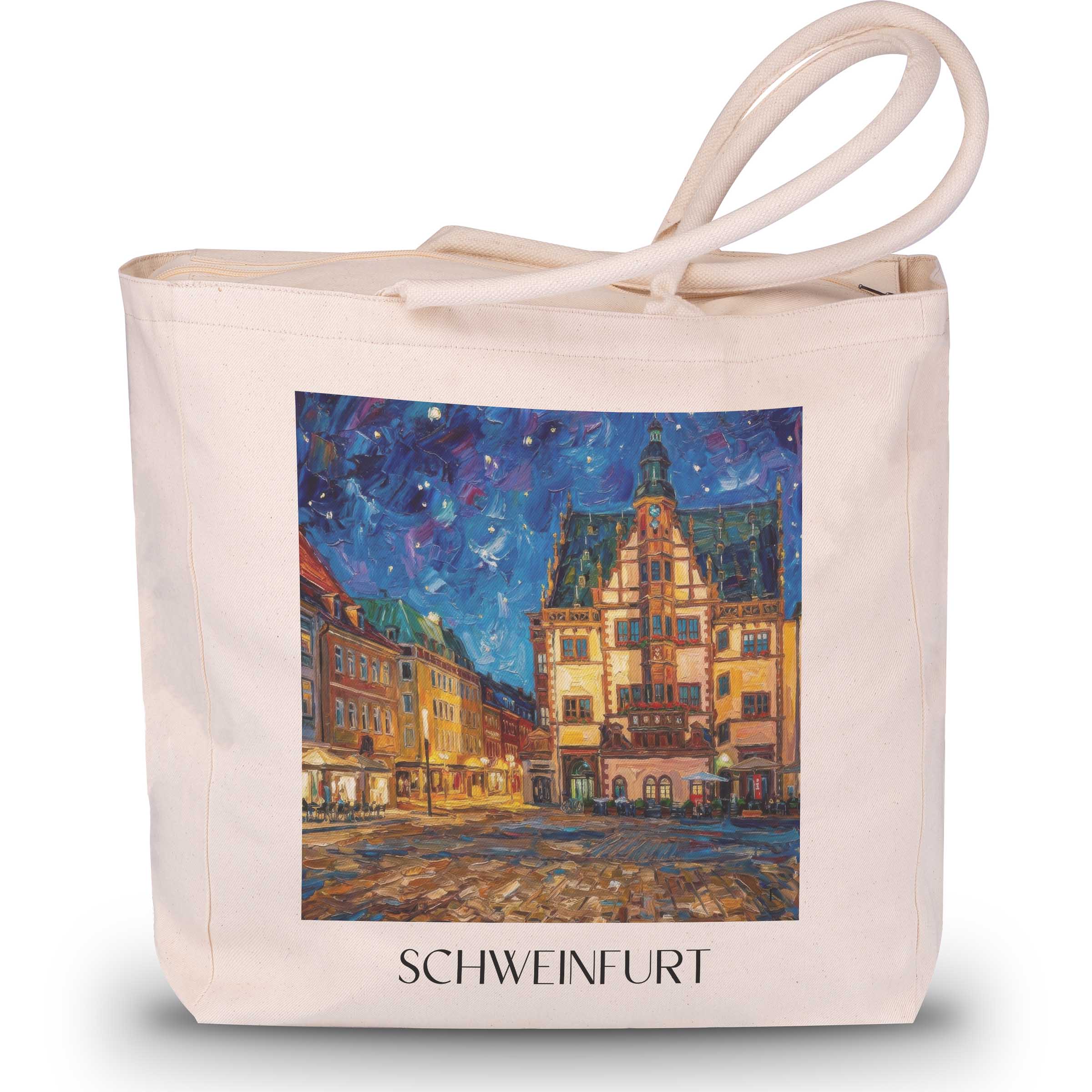 schweinfurt-franken-deutschland-einkaufstasche-oil-painting-oelgemaelde