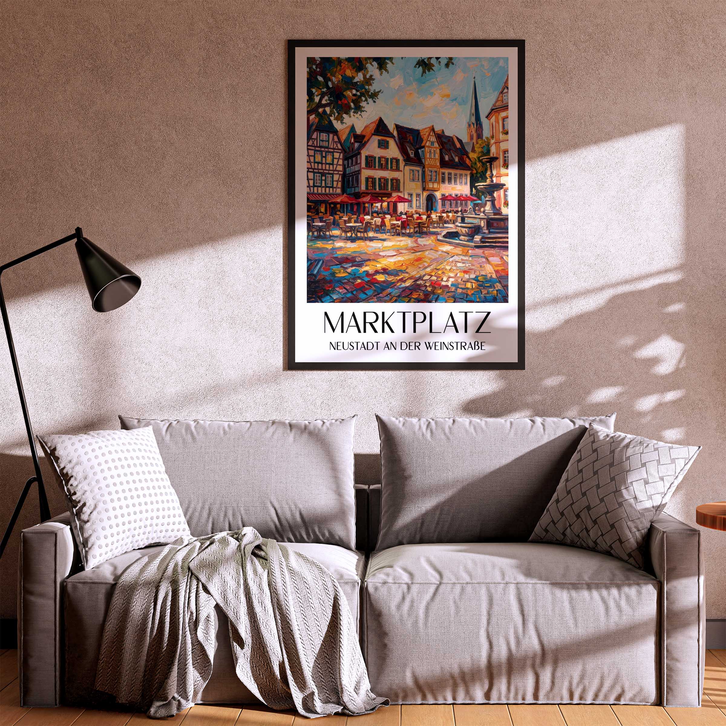 marktplatz-neustadt-an-der-weinstraße-deutschland-poster-oil-painting-oelgemaelde