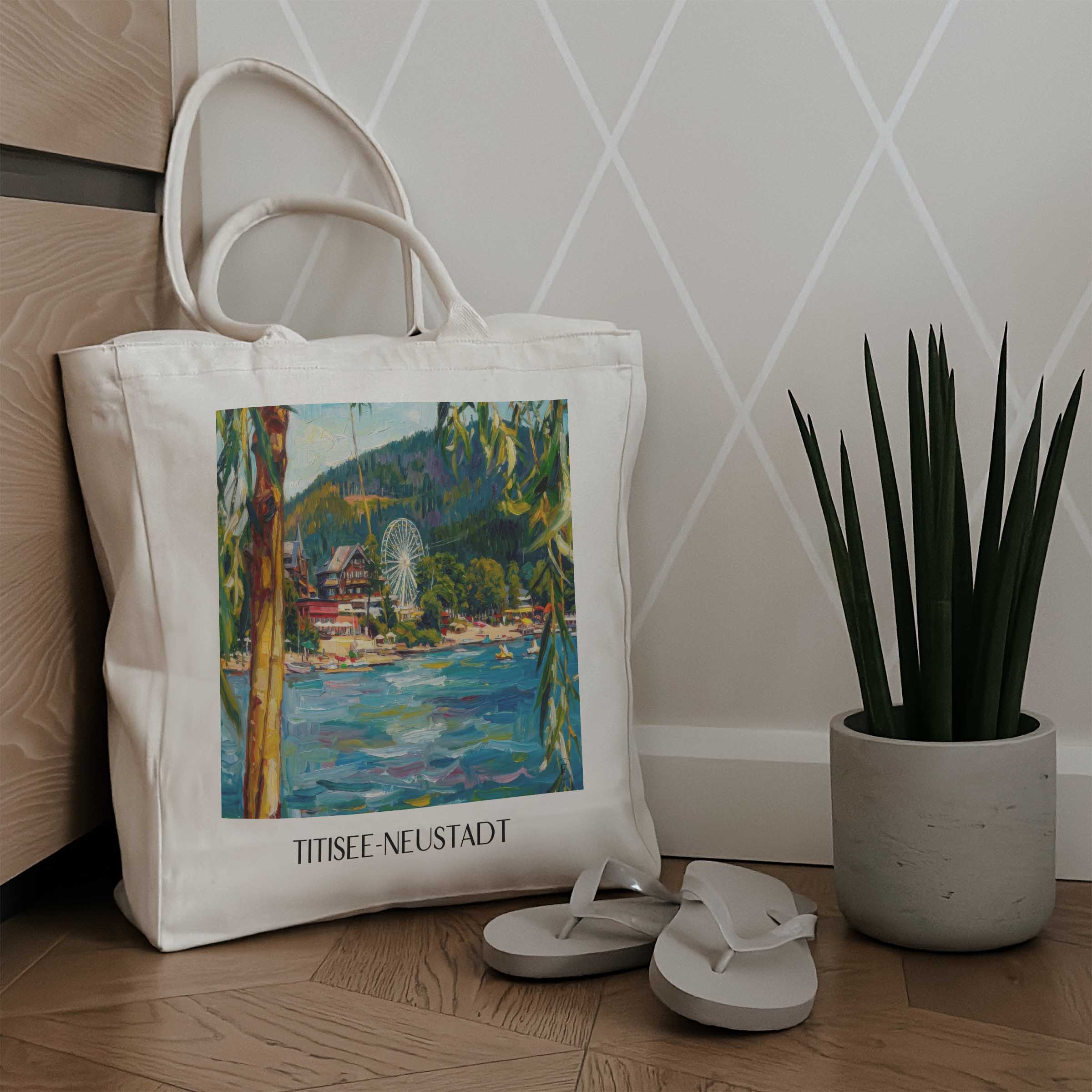 titisee-neustadt-hochschwarzwald-deutschland-einkaufstasche-oil-painting-oelgemaelde