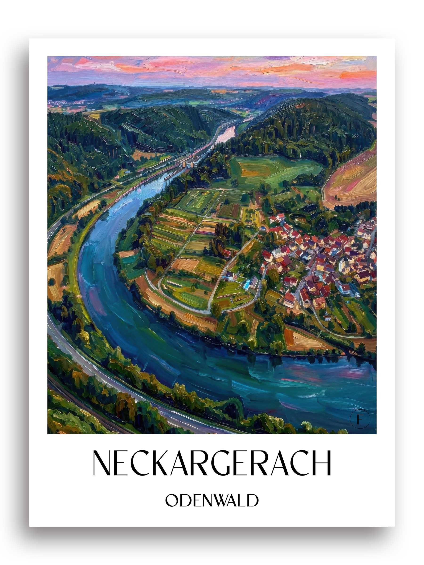 neckargerach-odenwald-deutschland-poster-oil-painting-oelgemaelde