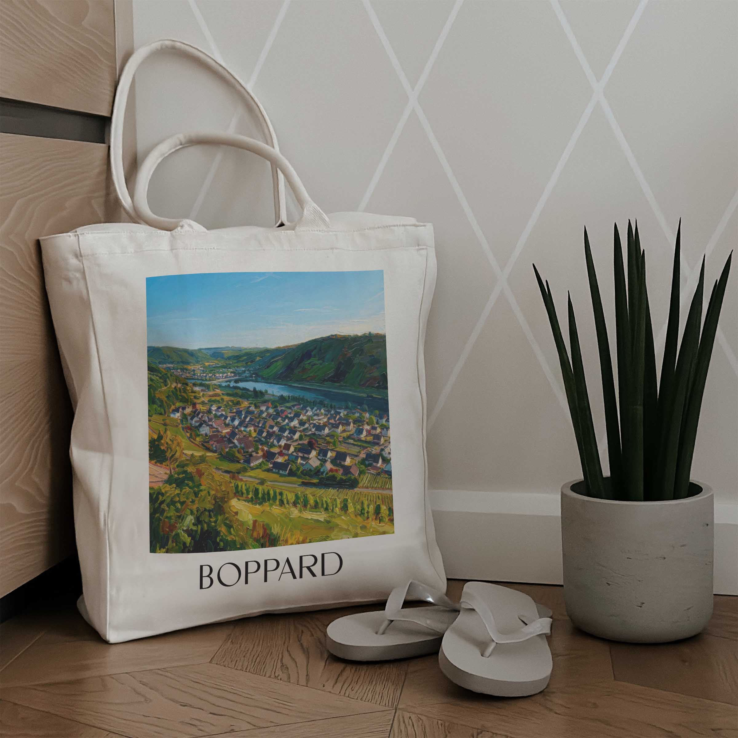 boppard-mittelrhein-deutschland-einkaufstasche-oil-painting-oelgemaelde