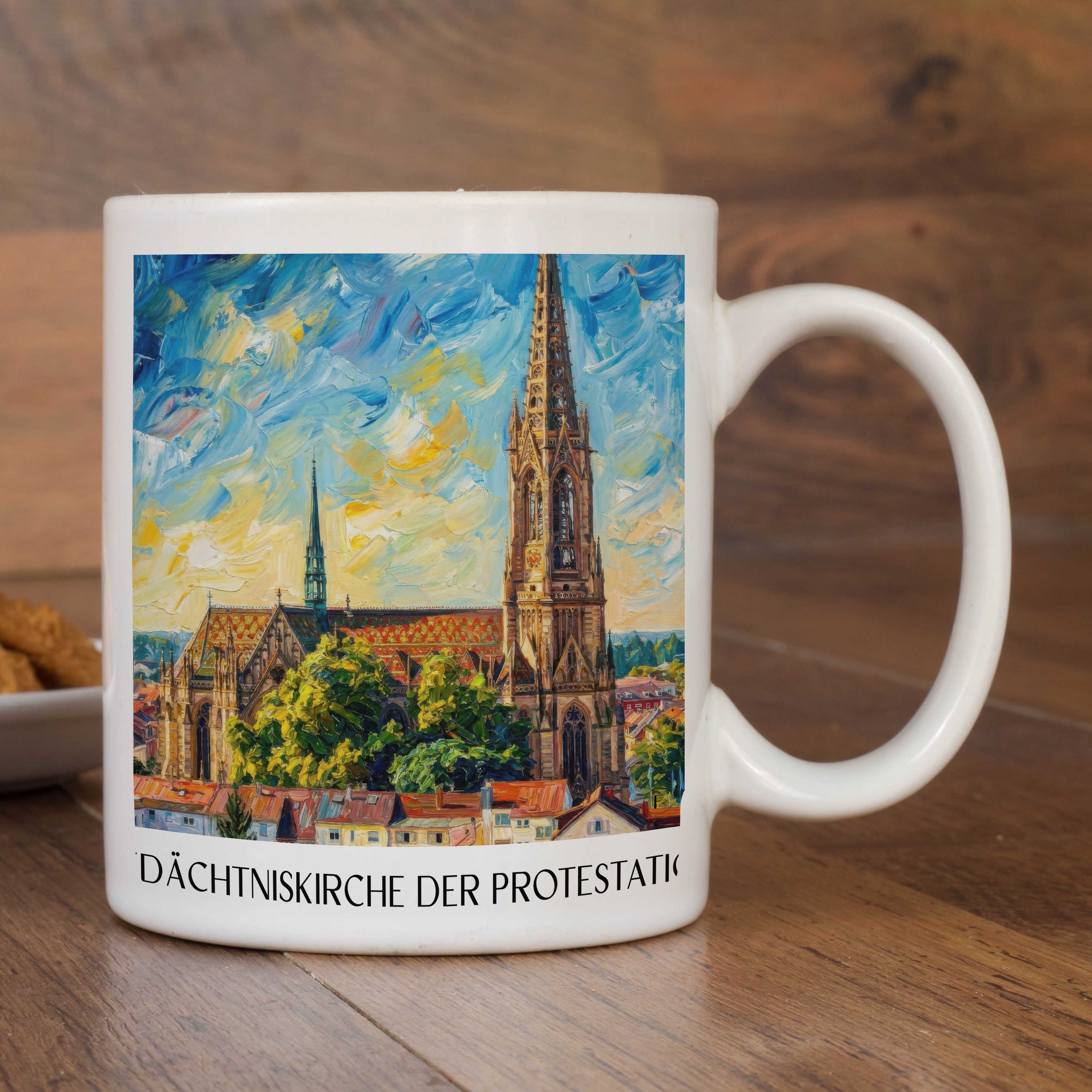 gedächtniskirche-der-protestation-speyer-deutschland-kaffeebecher-oil-painting-oelgemaelde