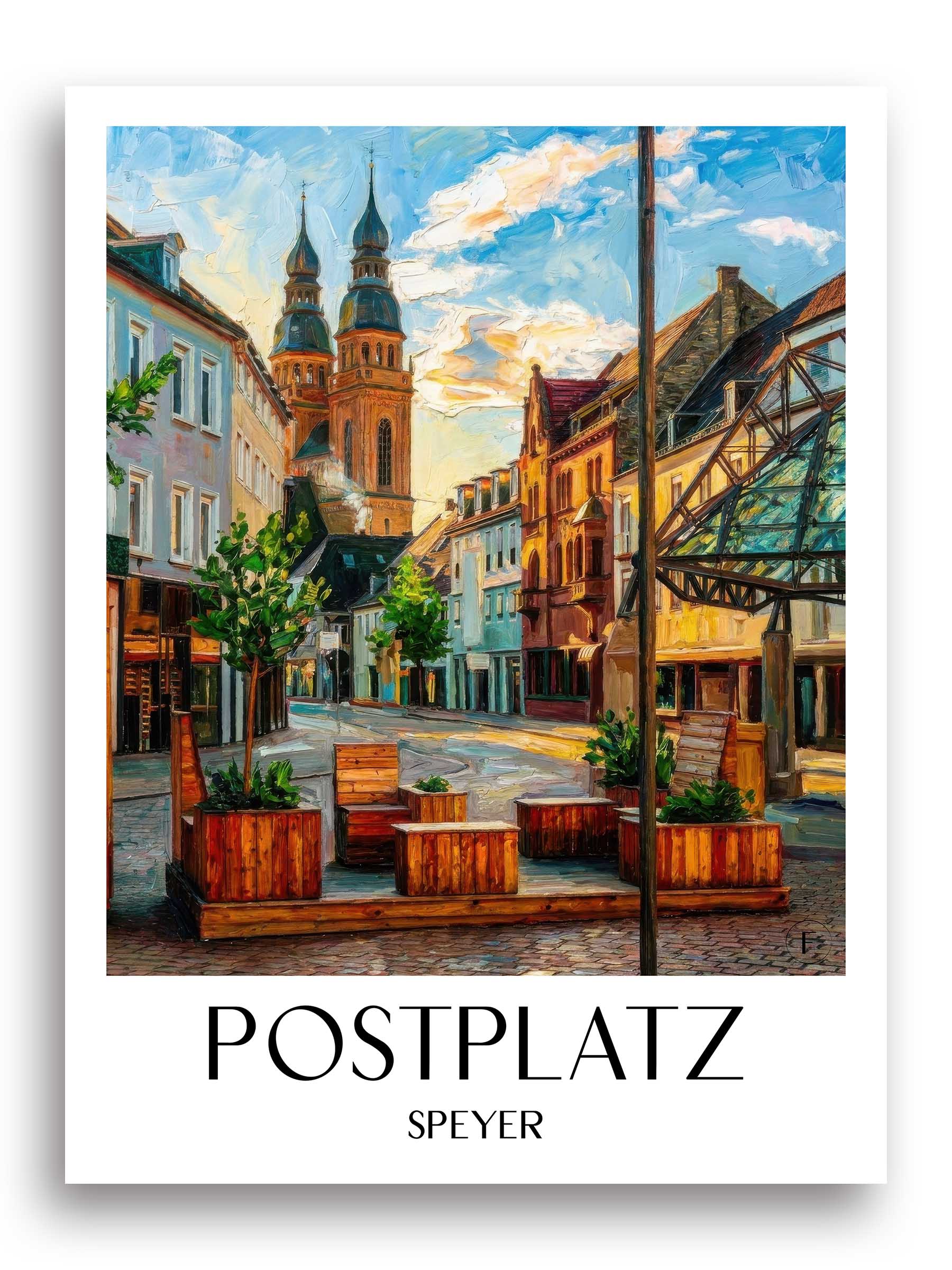 postplatz-speyer-deutschland-poster-oil-painting-oelgemaelde