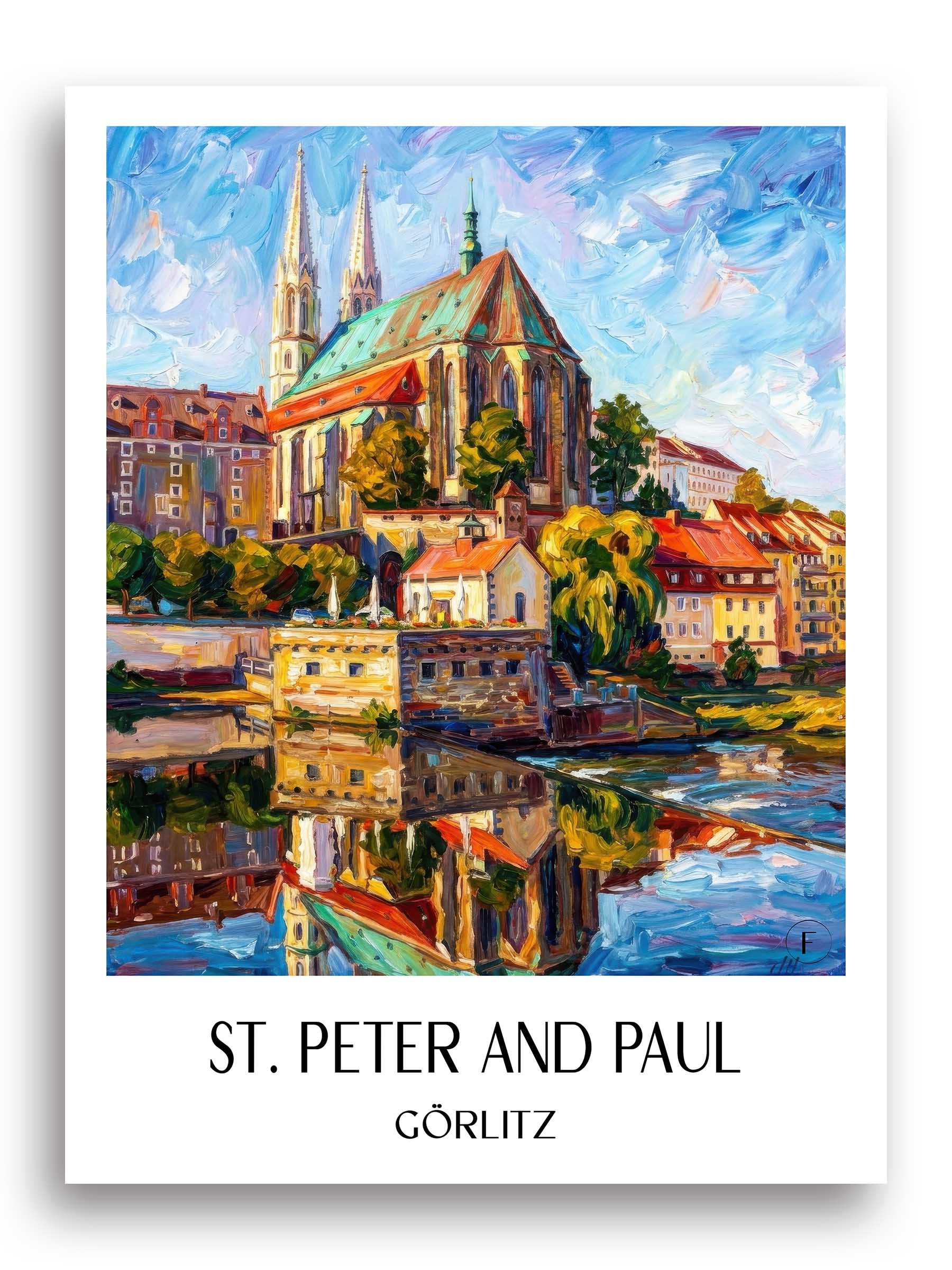 St. Peter und Paul Poster - Görlitz - Deutschland Kunstdruck - Ölgemälde von A4 bis A1