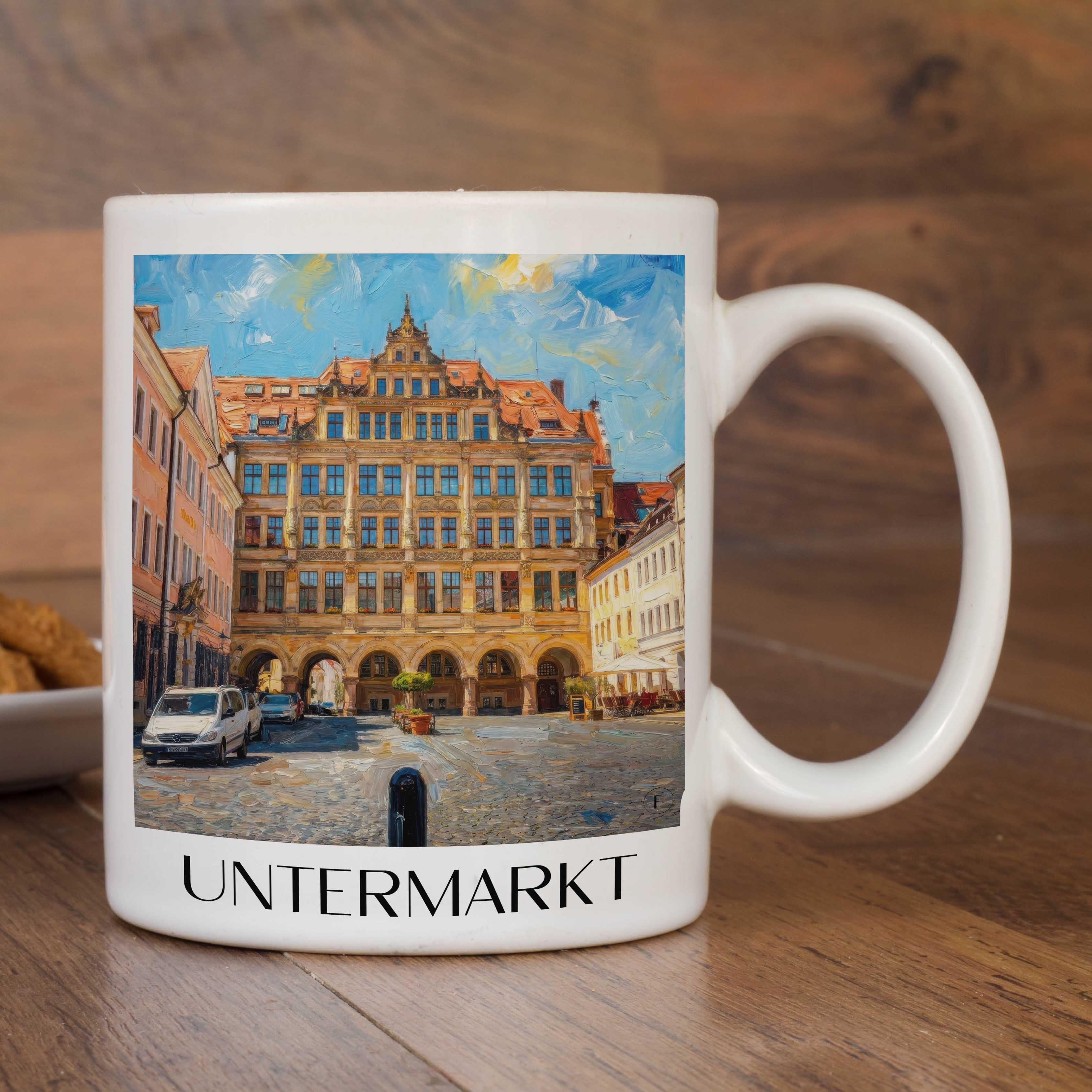 untermarkt-görlitz-deutschland-kaffeebecher-oil-painting-oelgemaelde