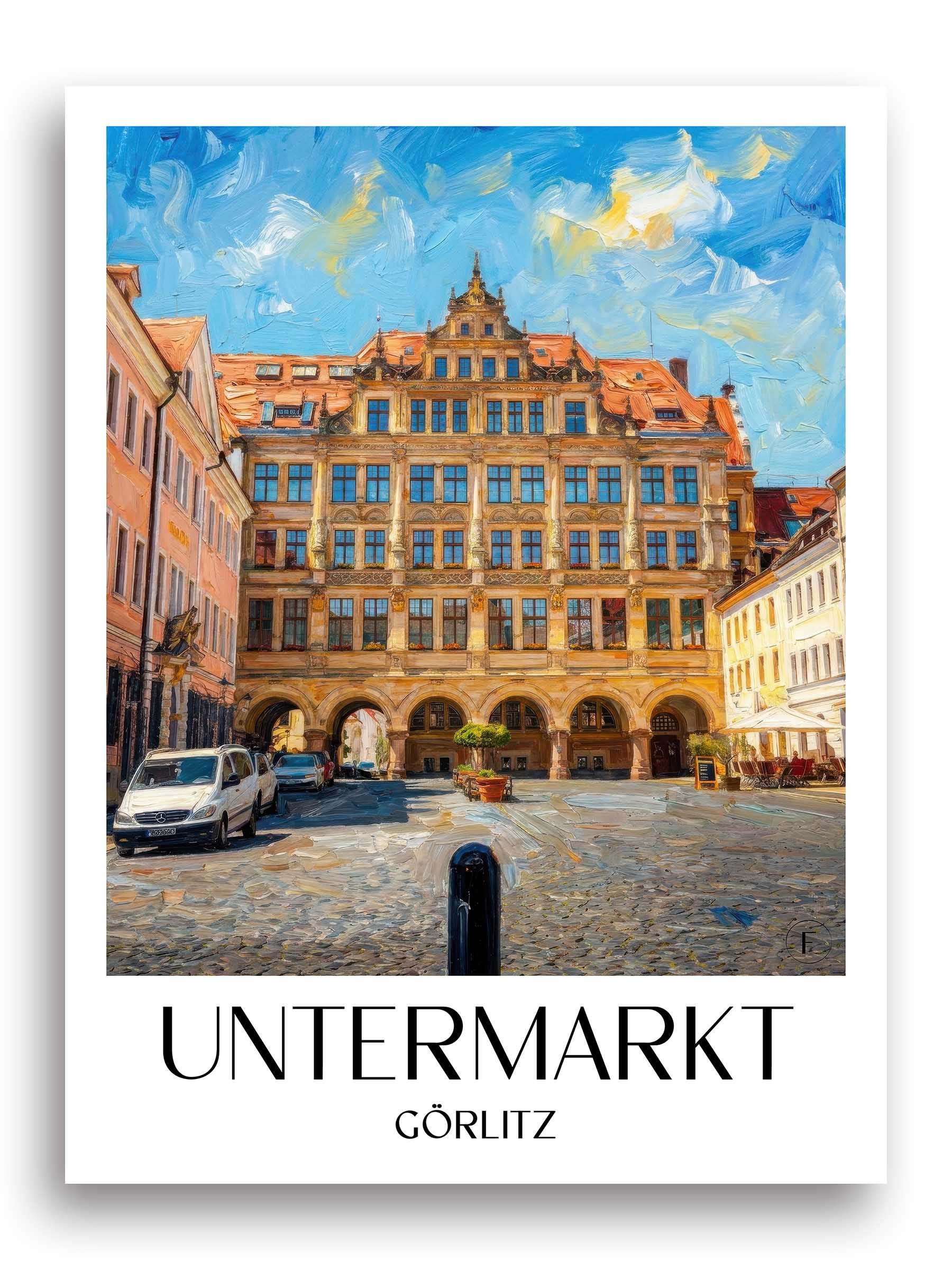 untermarkt-görlitz-deutschland-poster-oil-painting-oelgemaelde