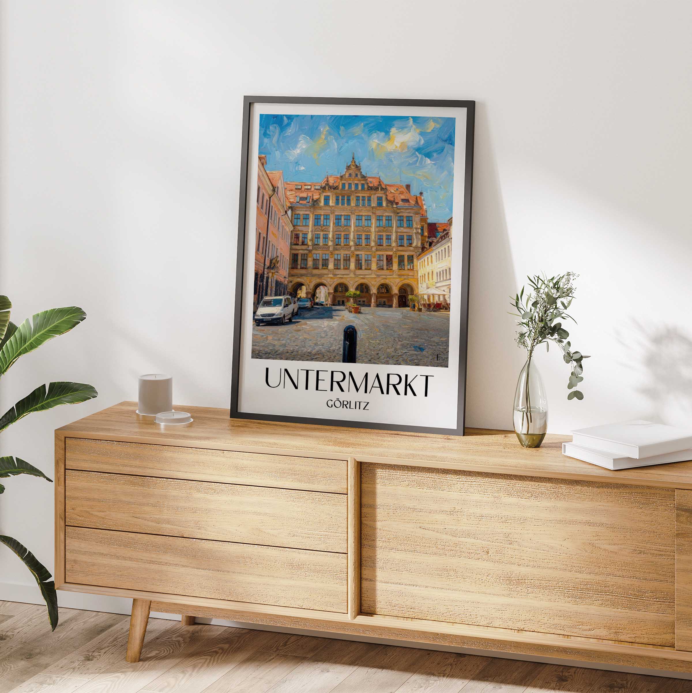 untermarkt-görlitz-deutschland-poster-oil-painting-oelgemaelde