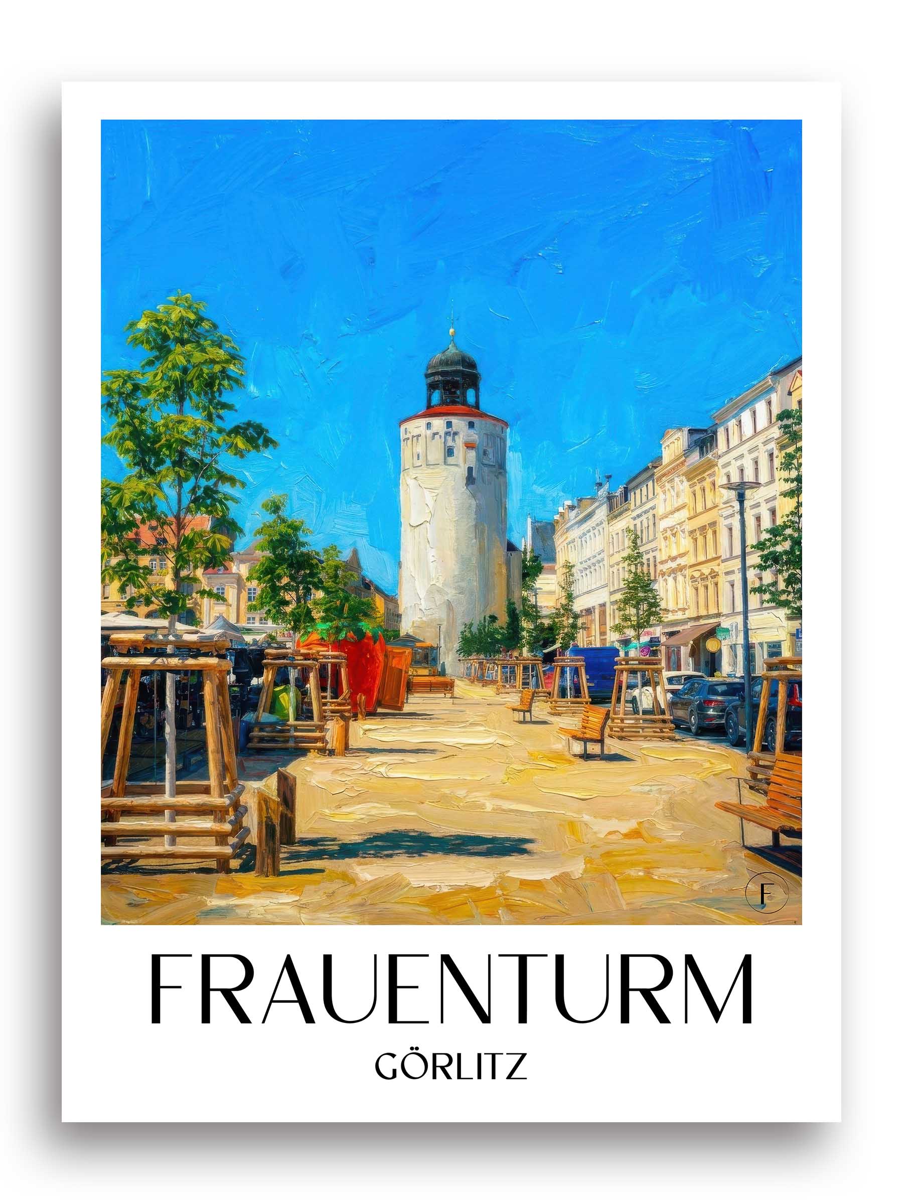 frauenturm-görlitz-deutschland-poster-oil-painting-oelgemaelde