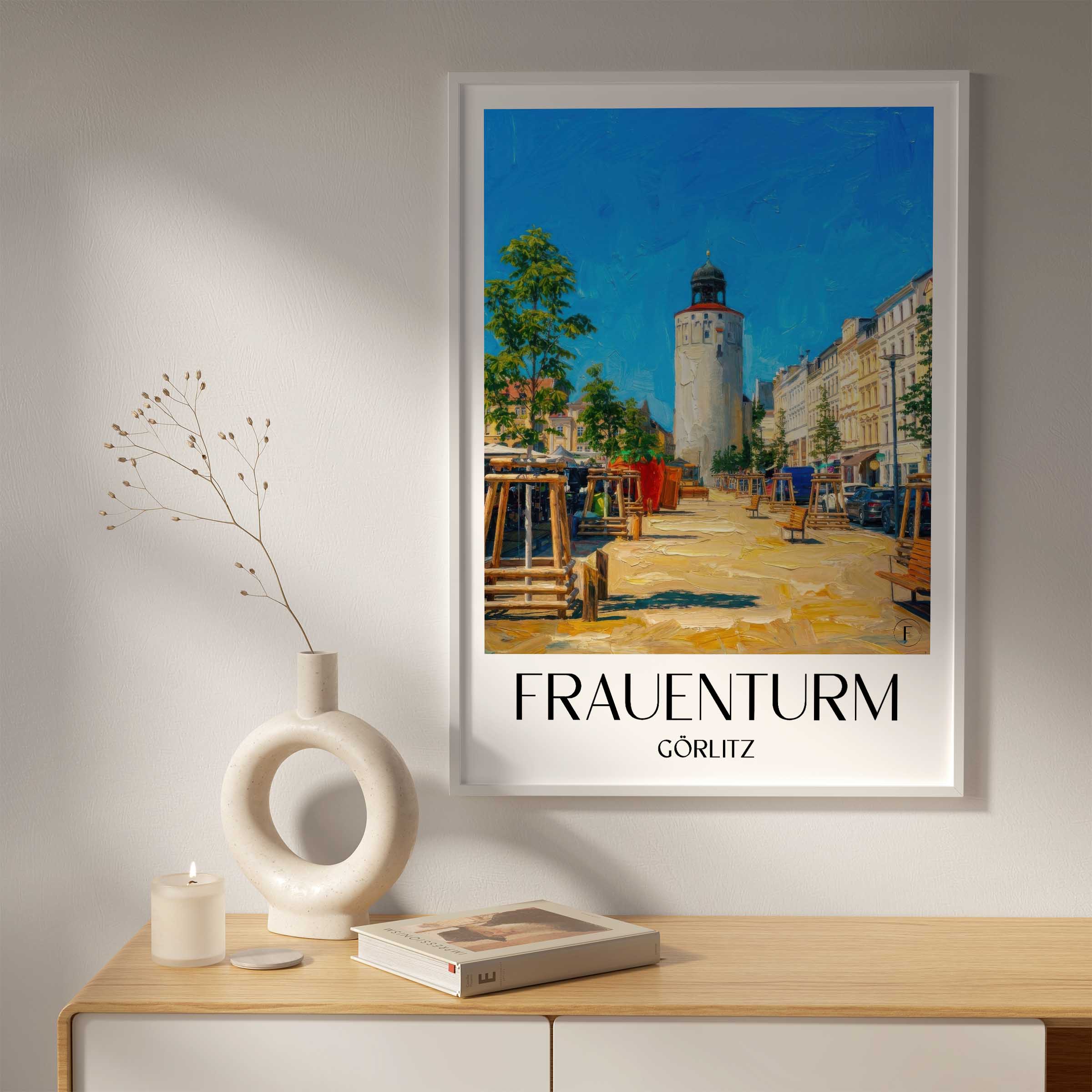 frauenturm-görlitz-deutschland-poster-oil-painting-oelgemaelde