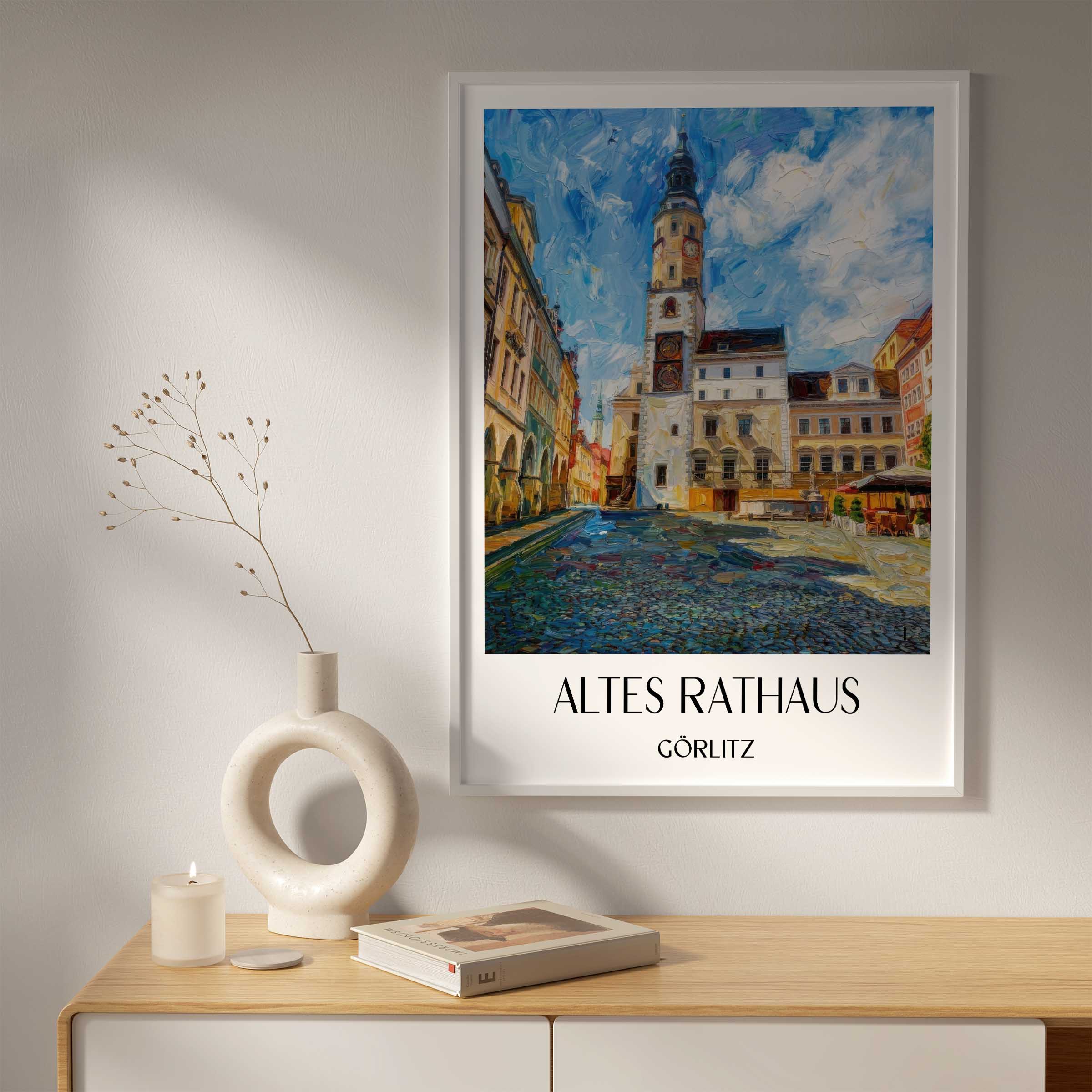 altes-rathaus-görlitz-deutschland-poster-oil-painting-oelgemaelde
