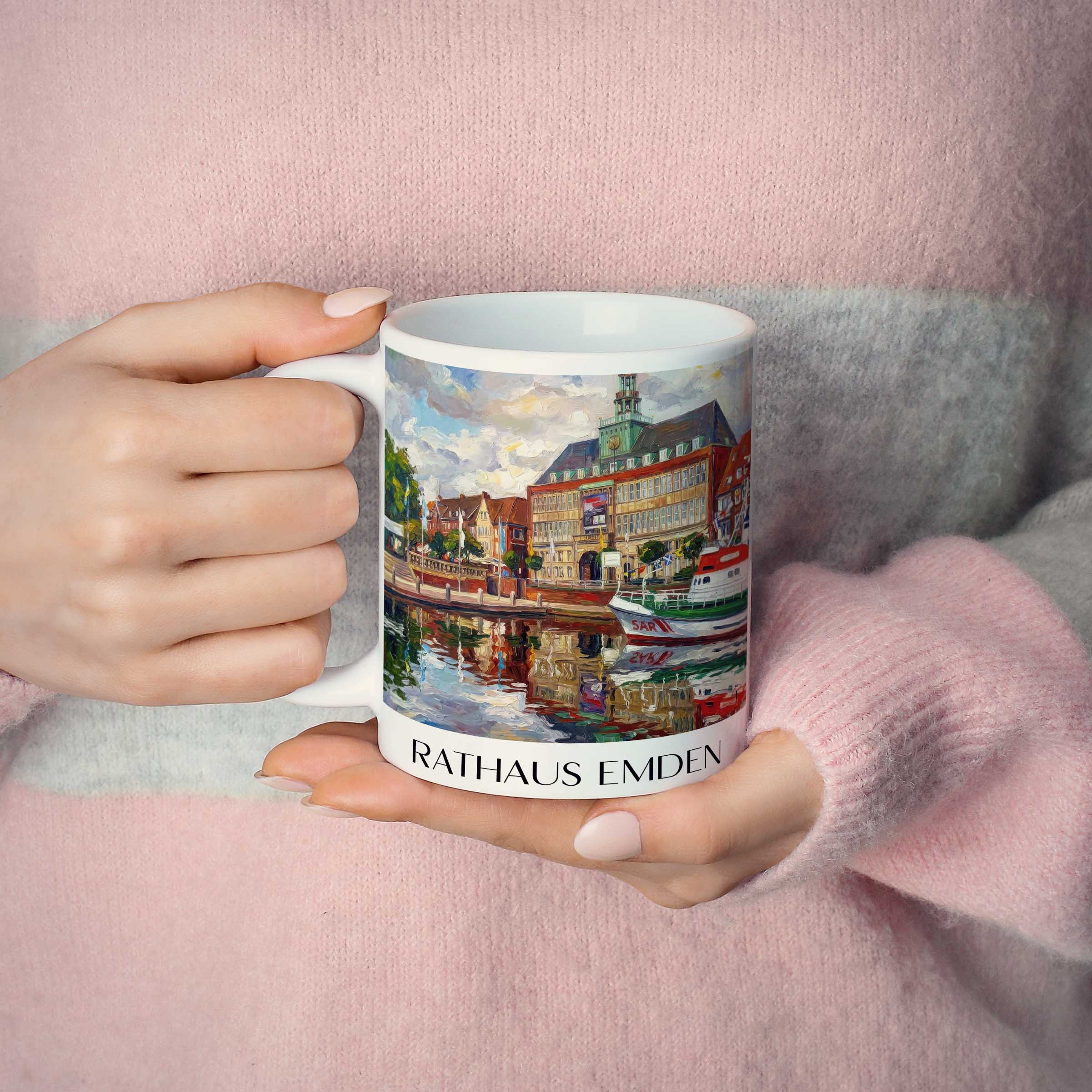 rathaus-emden-deutschland-kaffeebecher-oil-painting-oelgemaelde