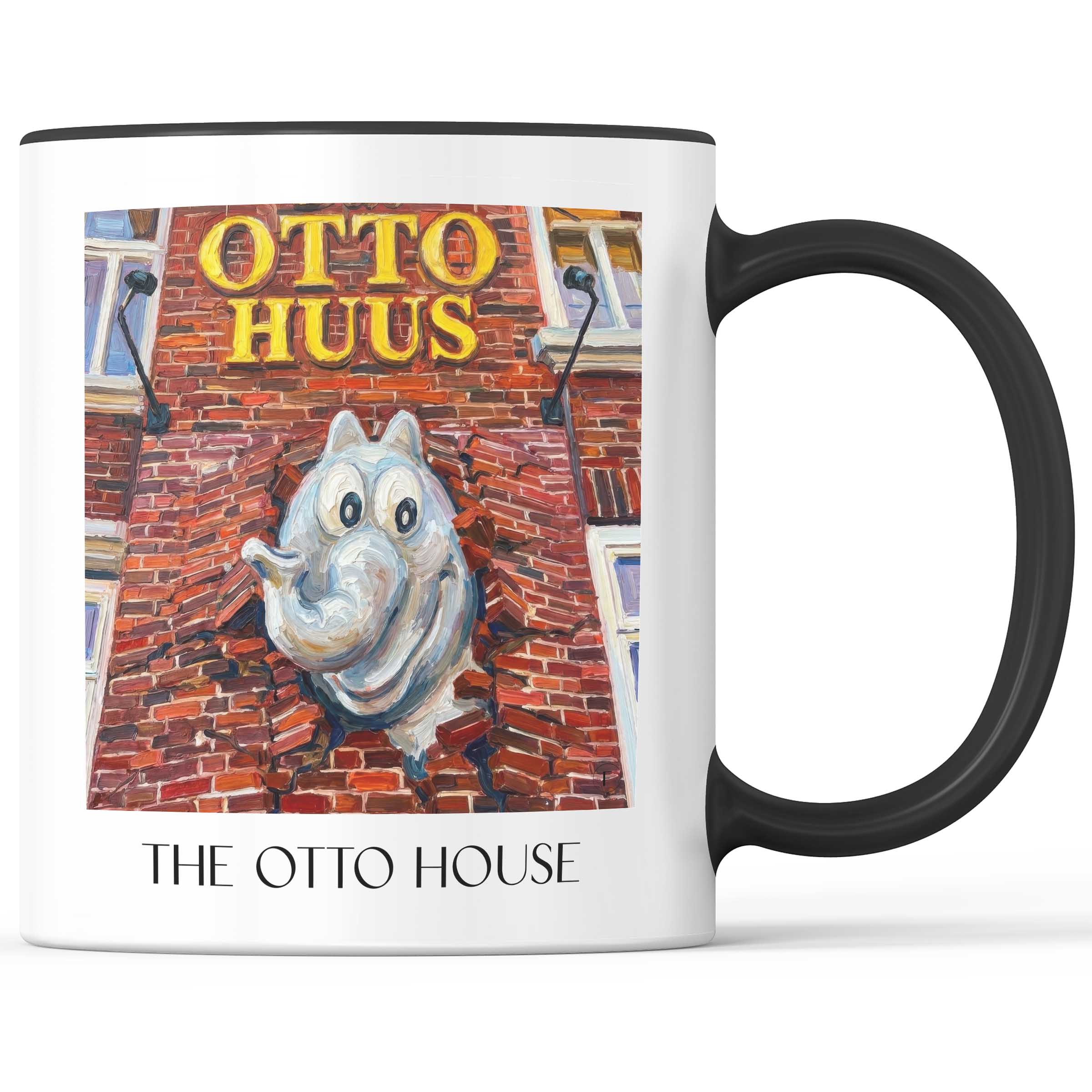 Dat Otto Huus Kaffeebecher - Emden - Deutschland Becher - Kaffeetasse im Ölgemälde Stil