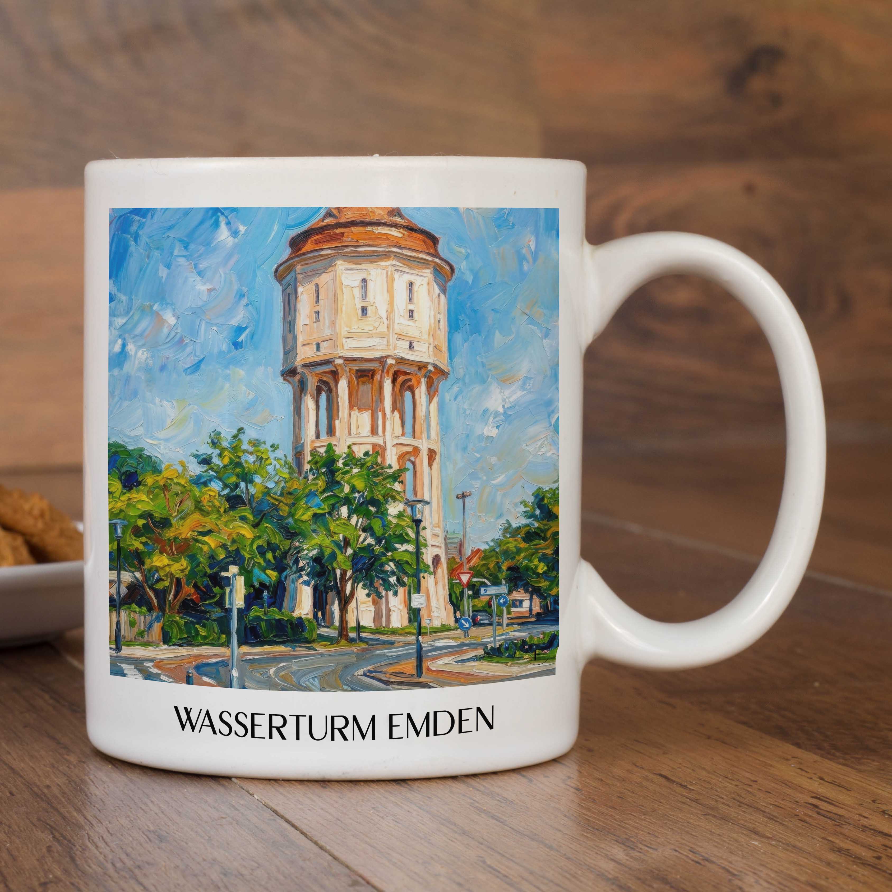 wasserturm-emden-deutschland-kaffeebecher-oil-painting-oelgemaelde
