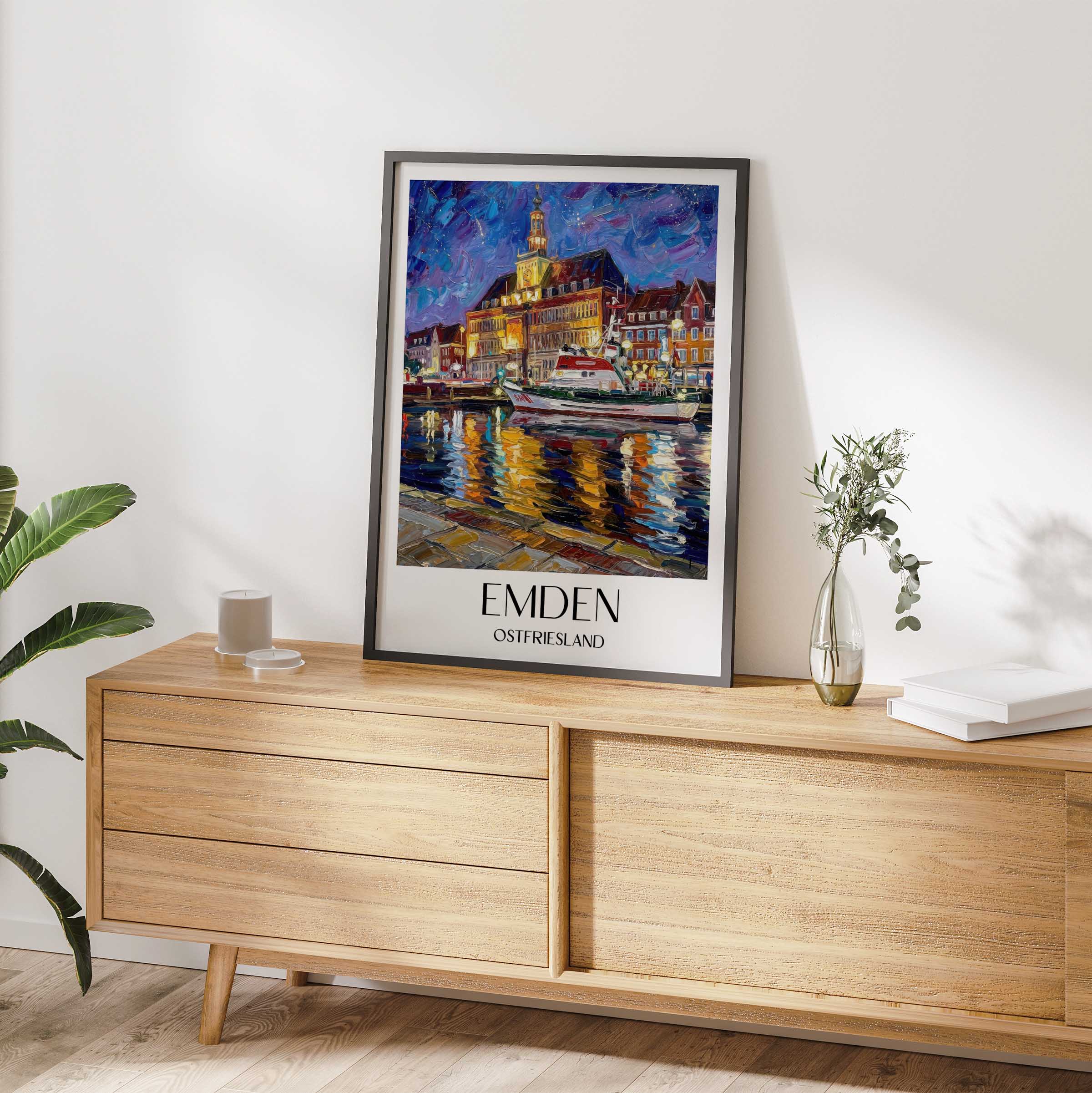 emden-(bei-nacht)-ostfriesland-deutschland-poster-oil-painting-oelgemaelde